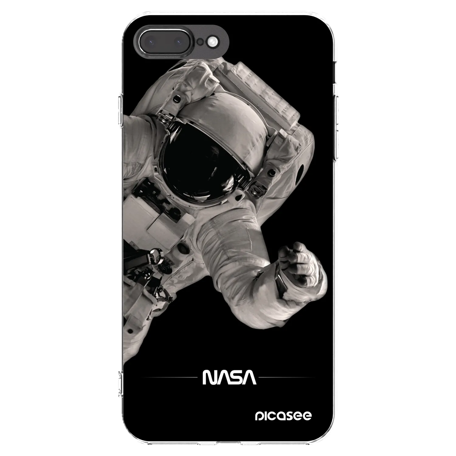 Picasee silikónový prehľadný obal pre Apple iPhone 8 Plus - Astronaut Big