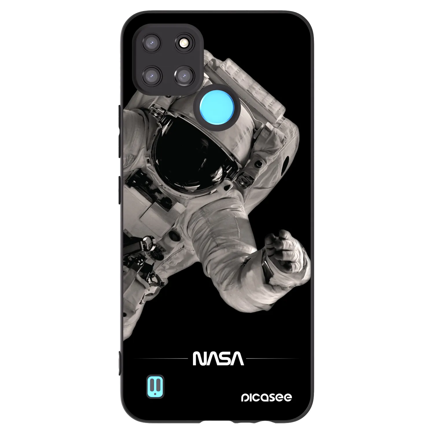 Picasee silikónový čierny obal pre Realme C21Y - Astronaut Big