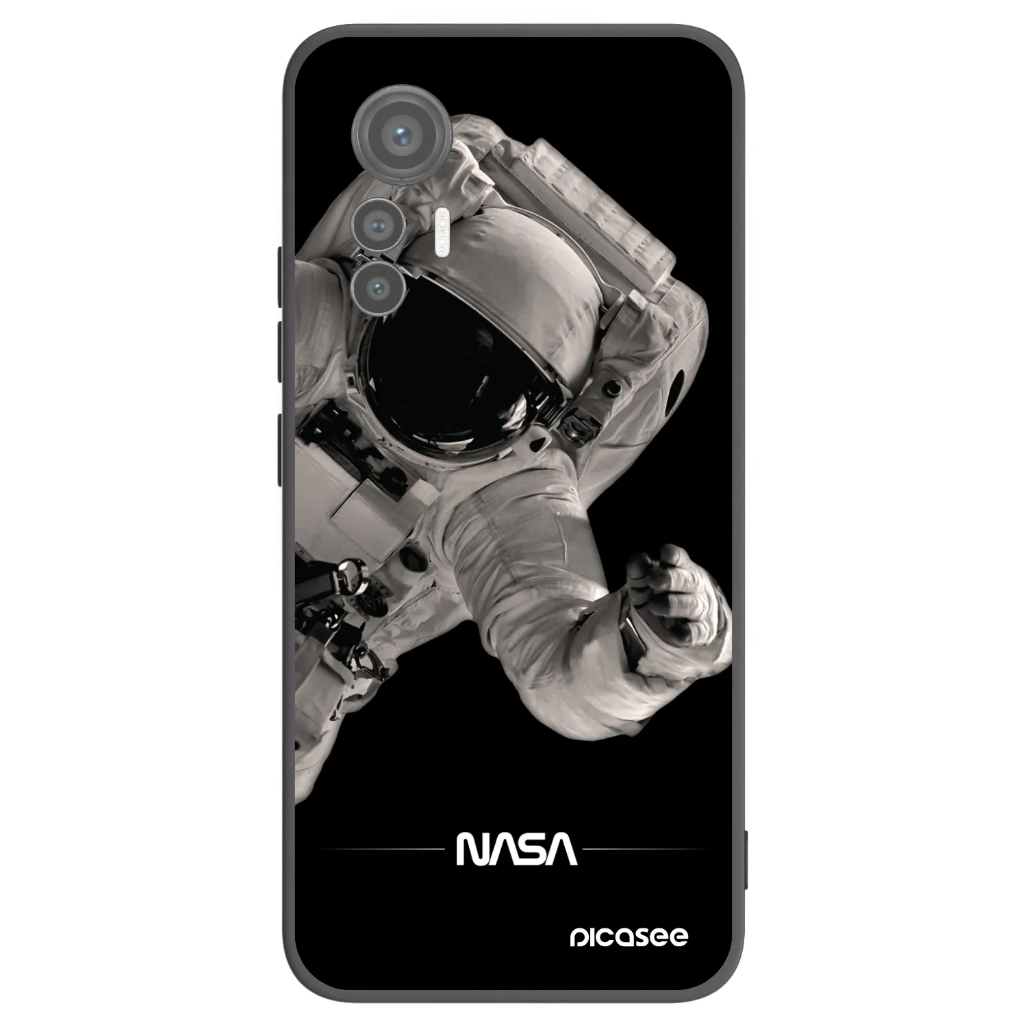 Picasee silikónový čierny obal pre Xiaomi 12 Lite - Astronaut Big