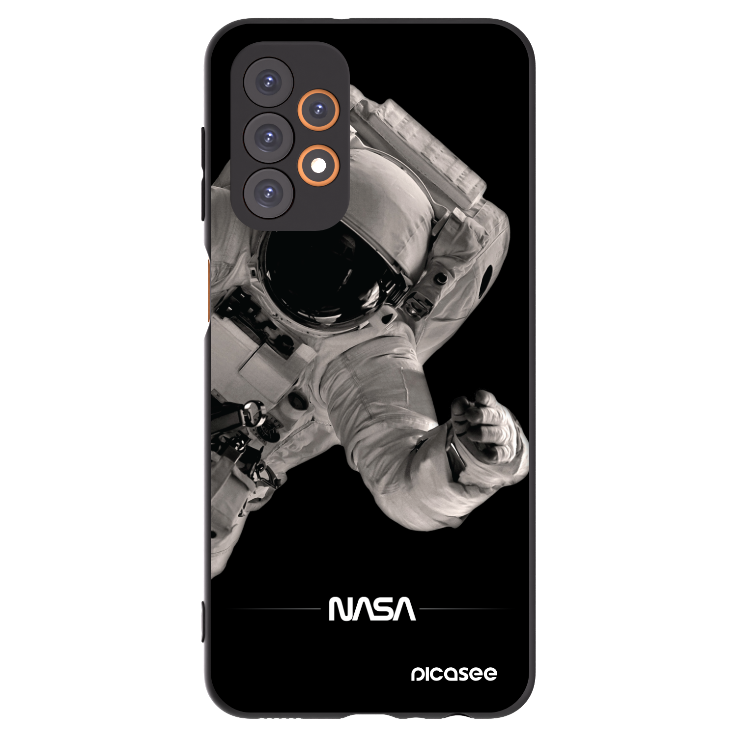 Picasee silikónový čierny obal pre Samsung Galaxy A23 A235F 4G - Astronaut Big