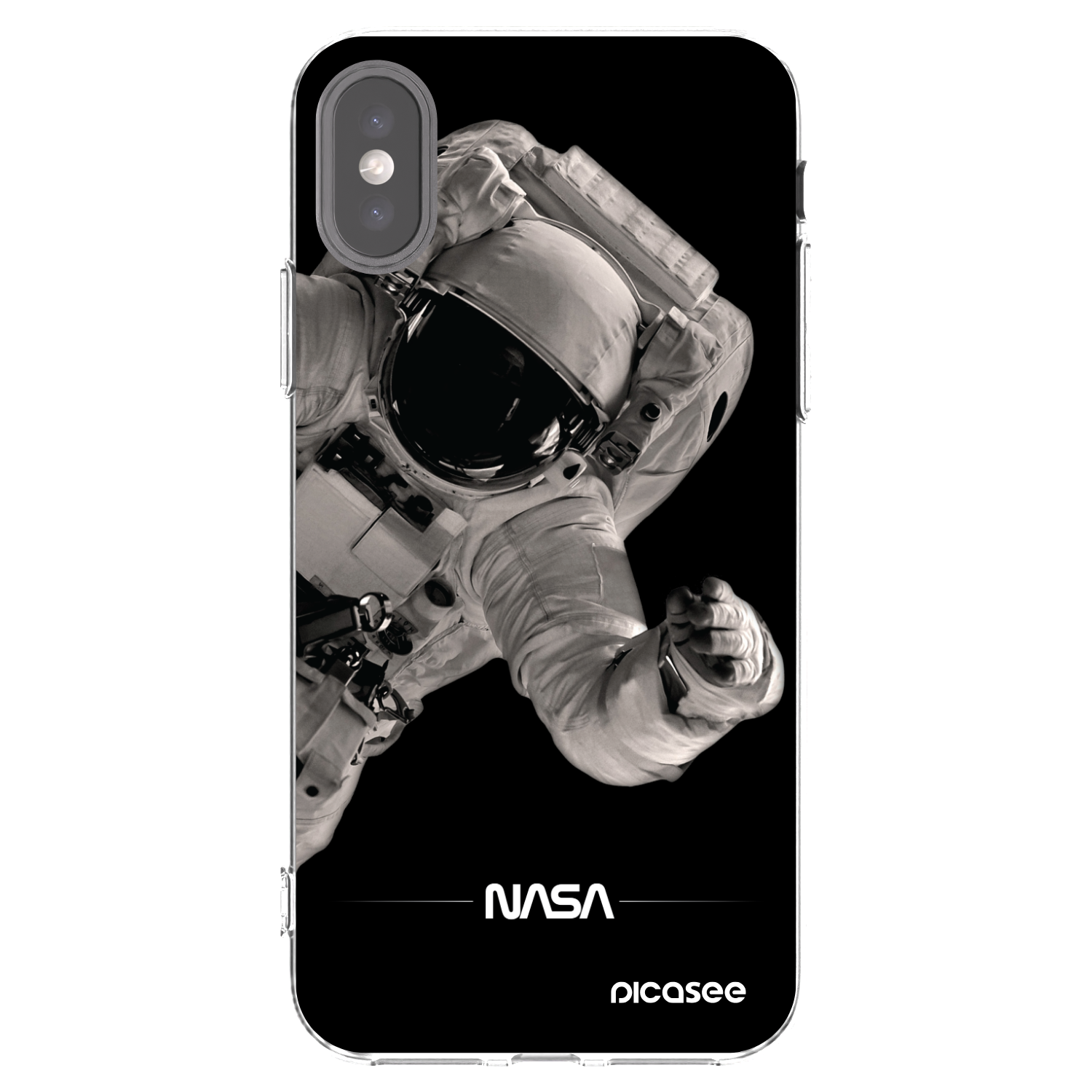 Picasee silikónový prehľadný obal pre Apple iPhone X/XS - Astronaut Big