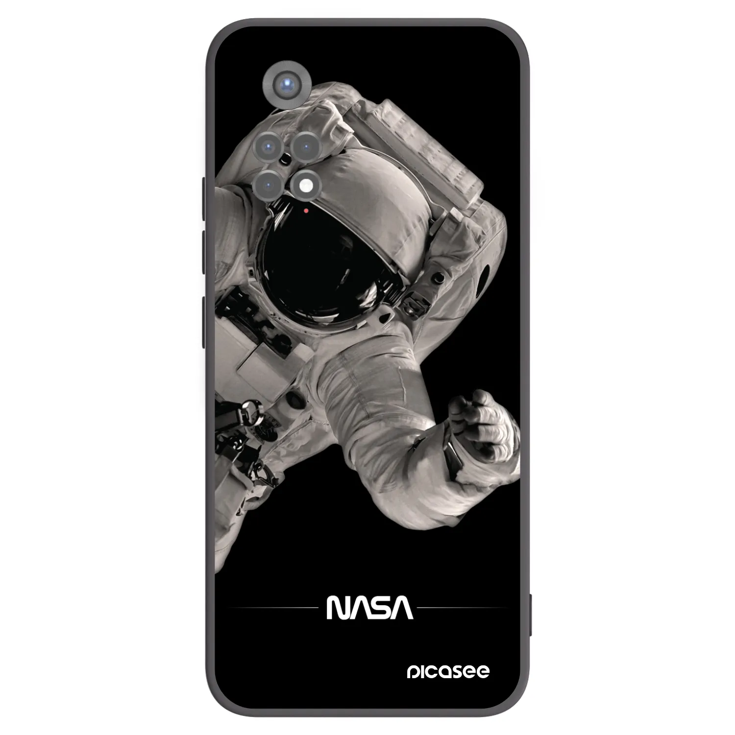 Picasee silikónový čierny obal pre Xiaomi Redmi Note 11S 5G - Astronaut Big