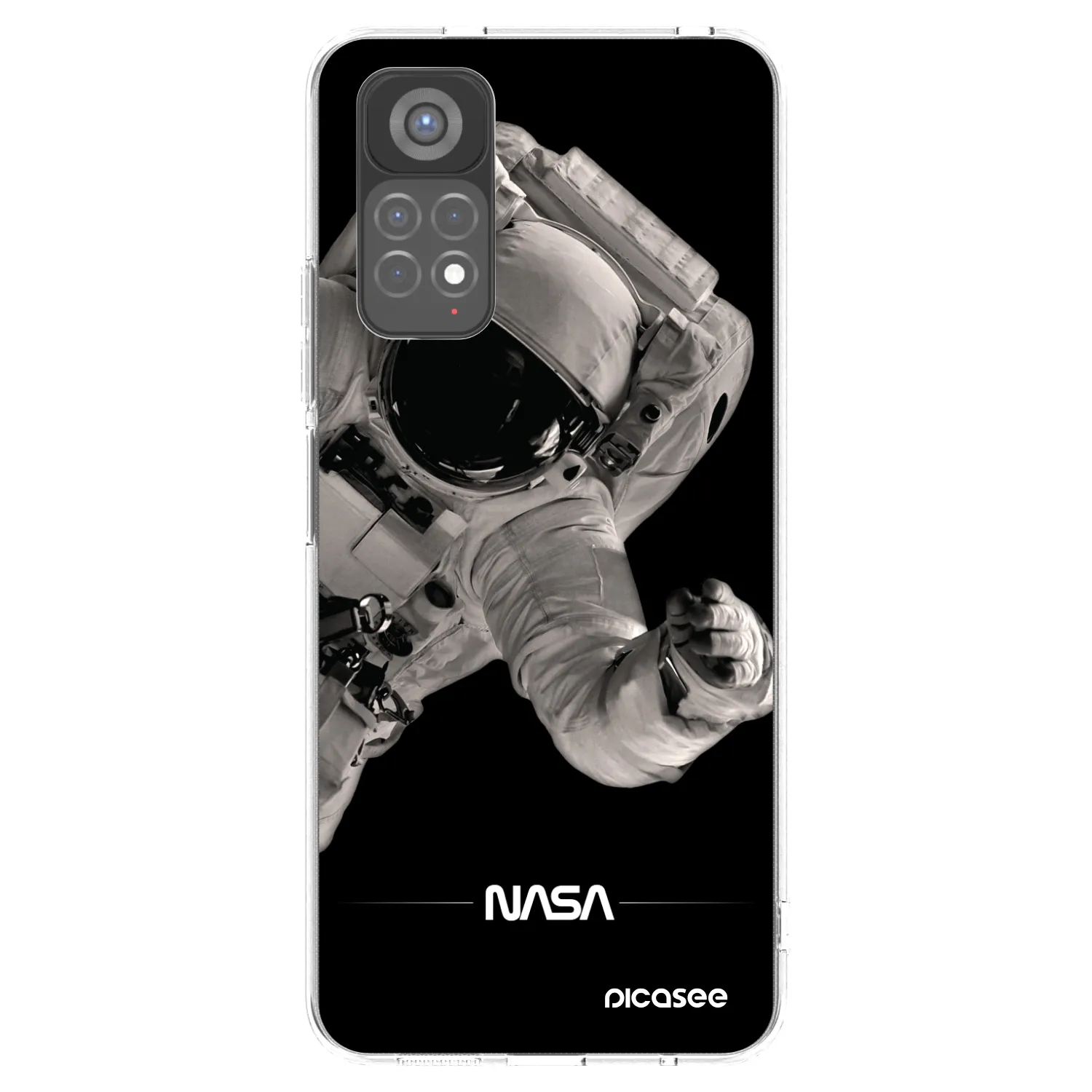 Picasee silikónový prehľadný obal pre Xiaomi Redmi Note 11S 5G - Astronaut Big