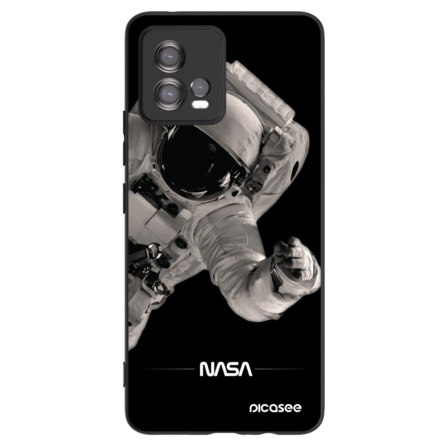 Picasee silikónový čierny obal pre Motorola Moto G72 - Astronaut Big