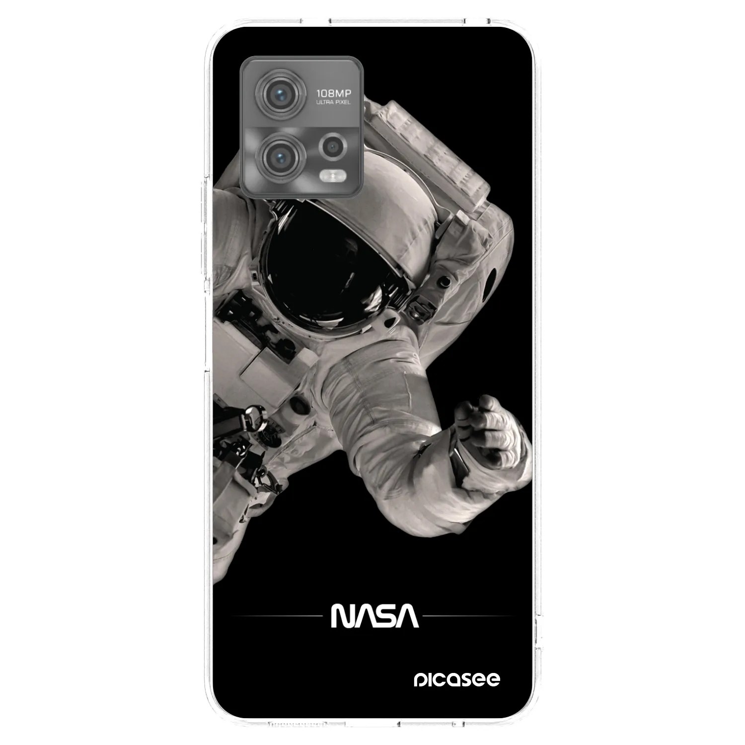 Picasee silikónový prehľadný obal pre Motorola Moto G72 - Astronaut Big