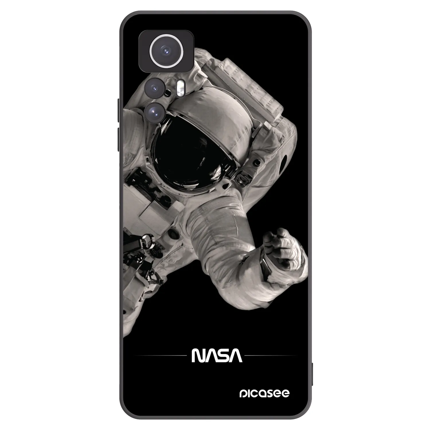 Picasee silikónový čierny obal pre Xiaomi Redmi Note 12S - Astronaut Big