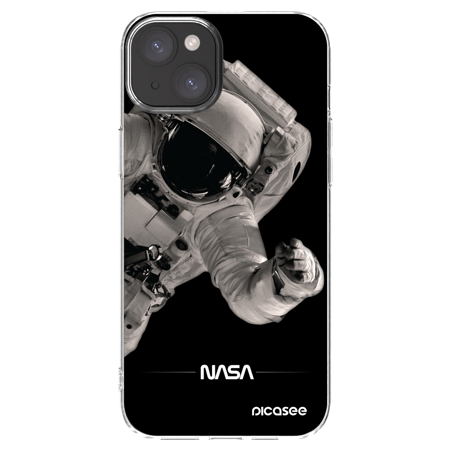 Picasee silikónový prehľadný obal pre Apple iPhone 15 Plus - Astronaut Big