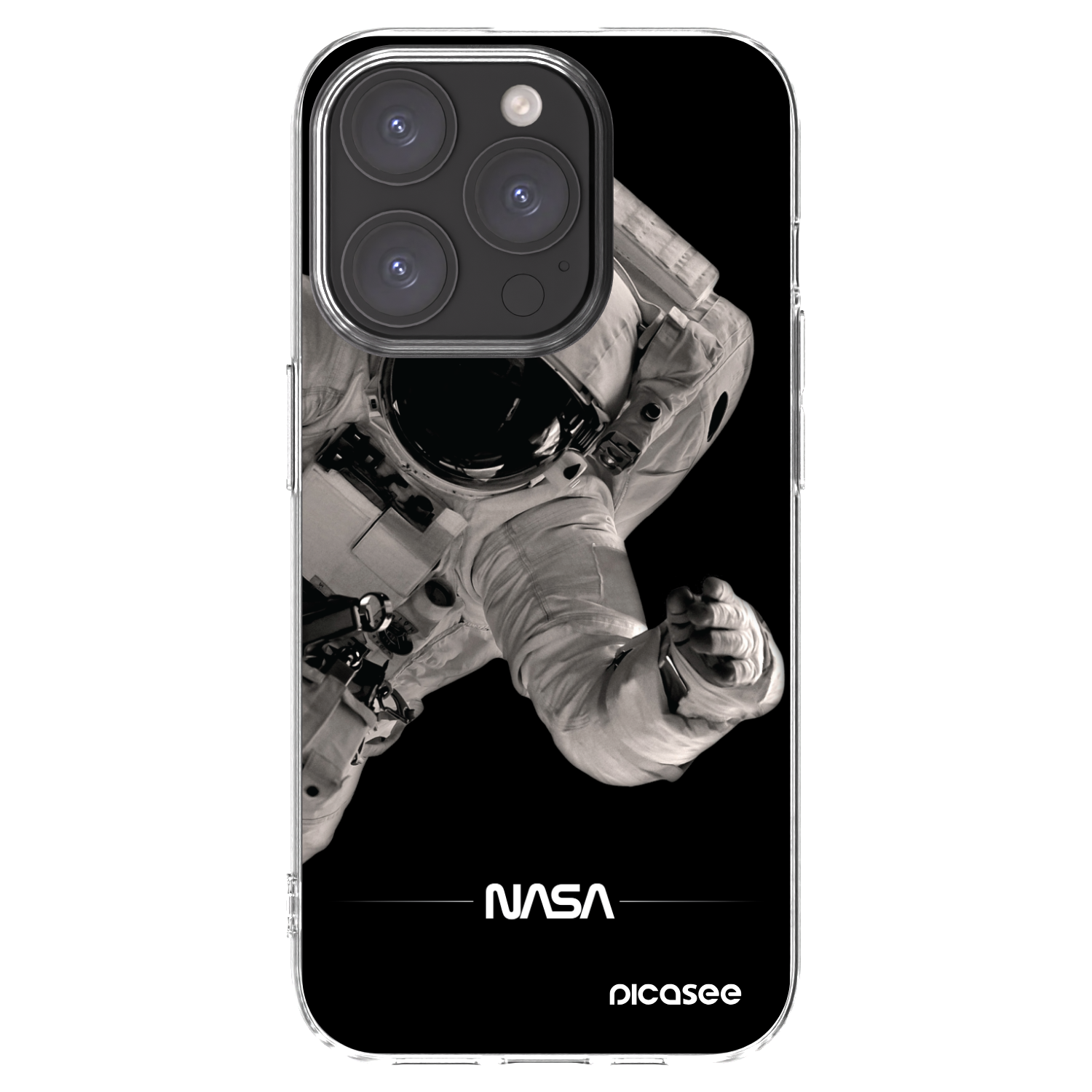Silikónový prehľadný obal pre Apple iPhone 15 Pro - Astronaut Big