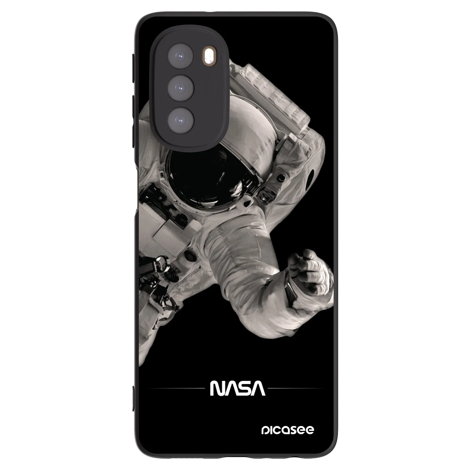 Picasee silikónový čierny obal pre Motorola Moto G51 - Astronaut Big