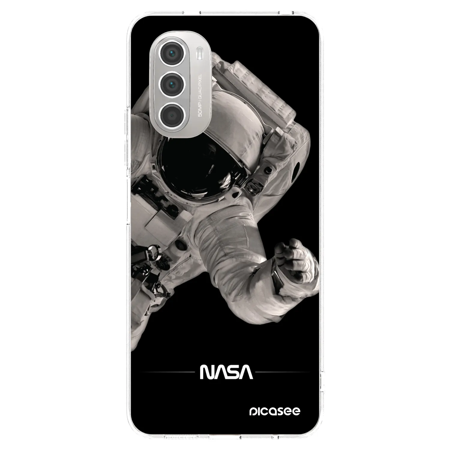 Picasee silikónový prehľadný obal pre Motorola Moto G51 - Astronaut Big