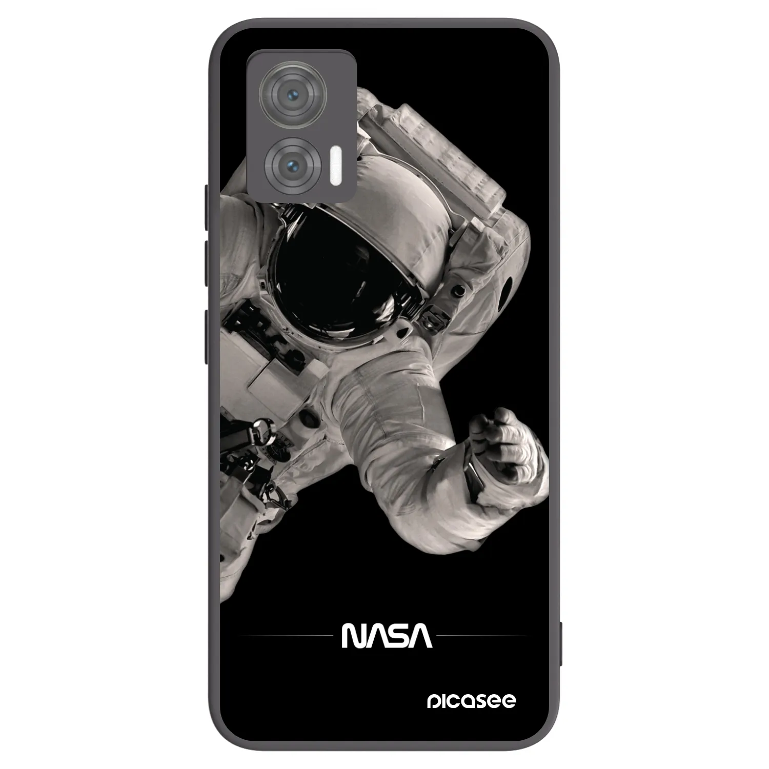 Picasee silikónový čierny obal pre Motorola Edge 30 Neo - Astronaut Big