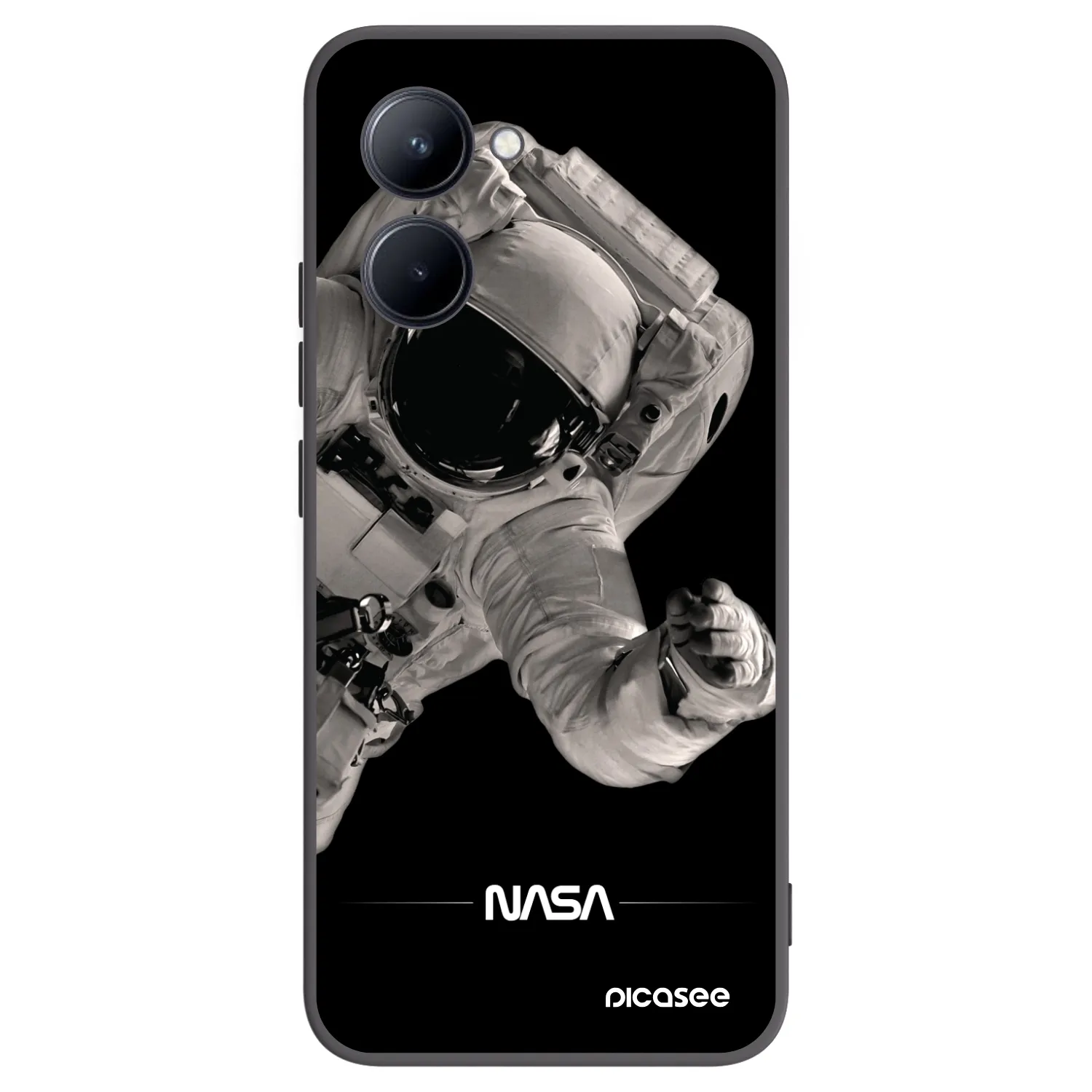 Picasee silikónový čierny obal pre Realme C33 (2023) - Astronaut Big