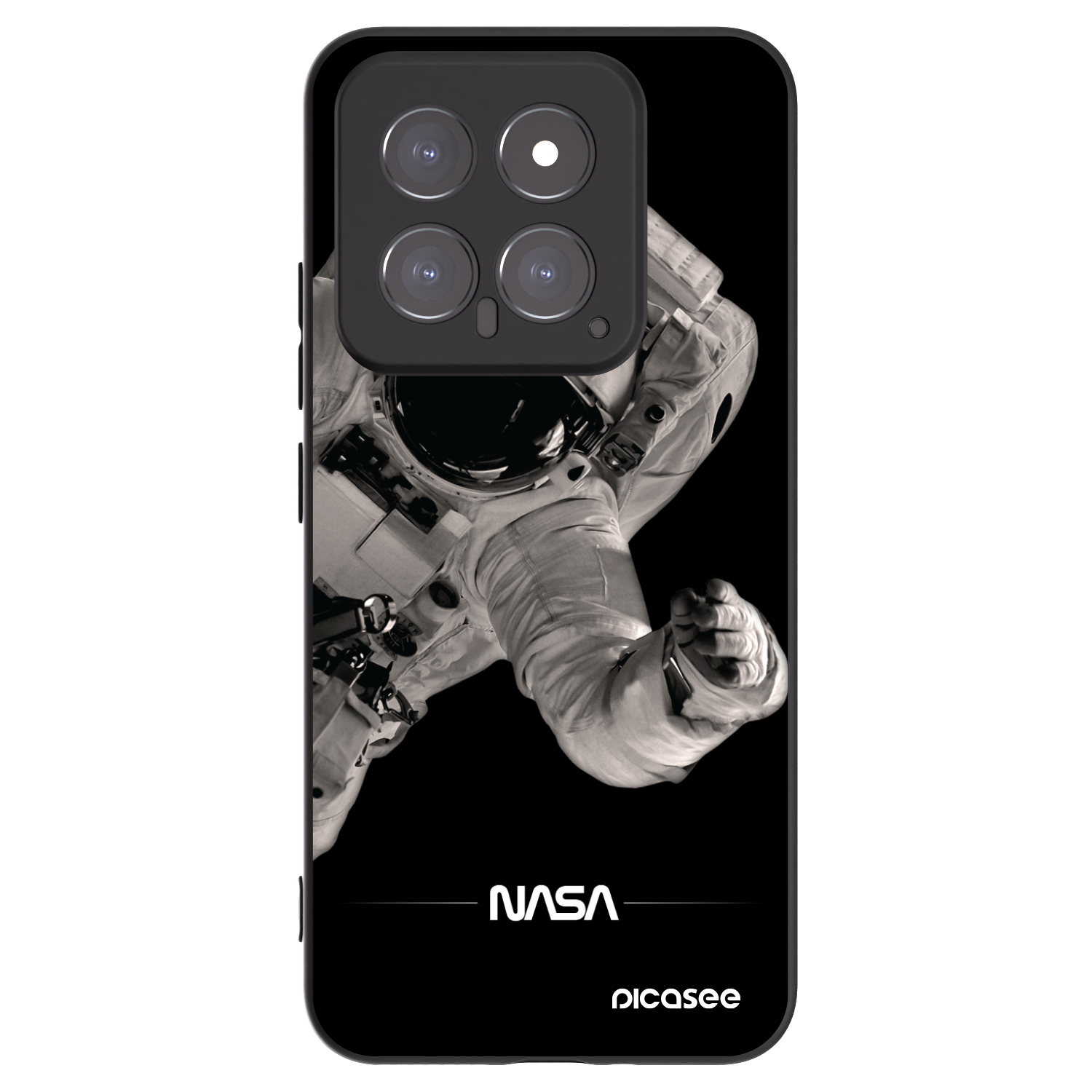 Picasee silikónový čierny obal pre Xiaomi 14 - Astronaut Big