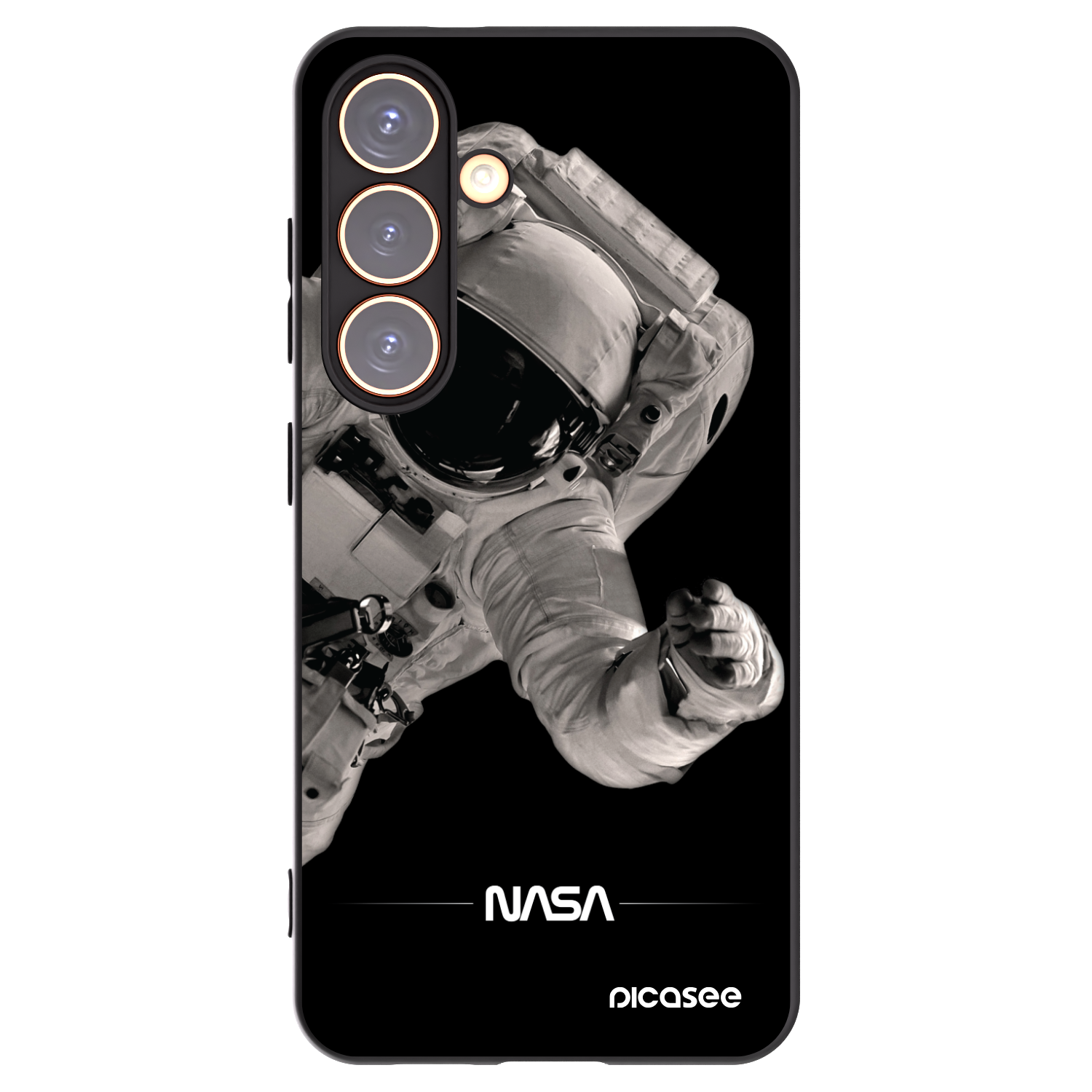 Picasee silikónový čierny obal pre Samsung Galaxy S24 S921B 5G - Astronaut Big