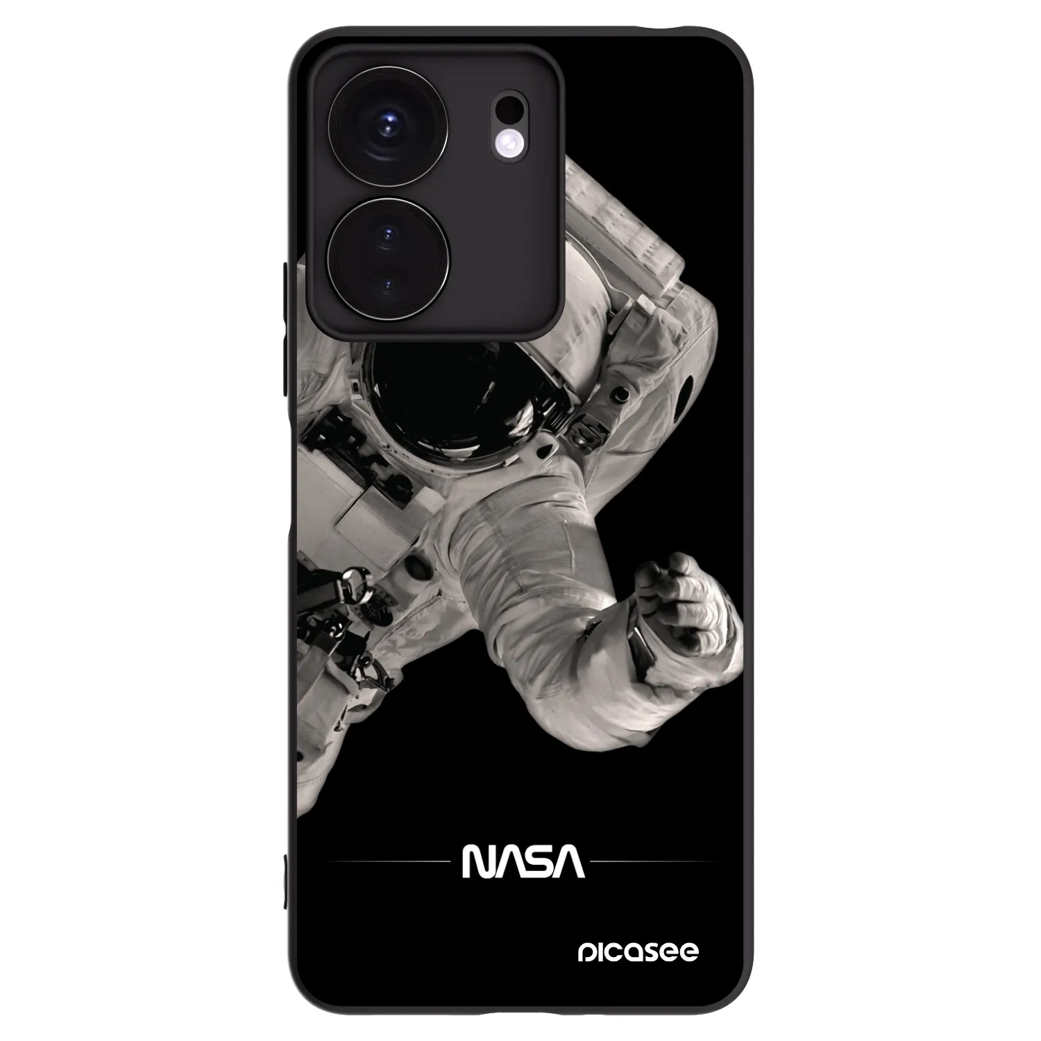 Silikónový čierny obal pre Xiaomi Redmi 13C 4G - Astronaut Big