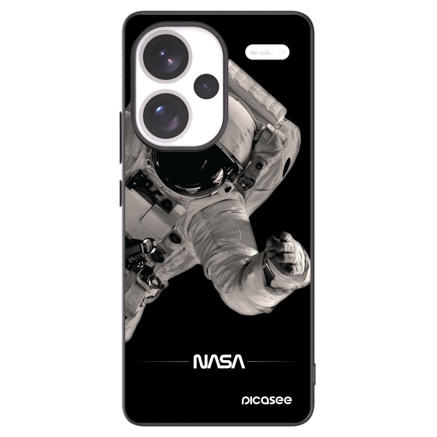 Picasee silikónový čierny obal pre Xiaomi Redmi Note 13 Pro+ 5G - Astronaut Big