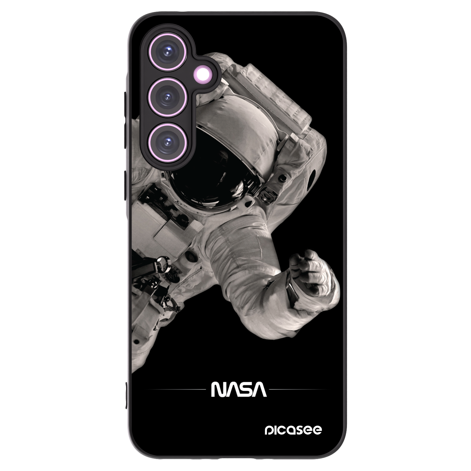 Picasee silikónový čierny obal pre Samsung Galaxy A35 5G A356B - Astronaut Big