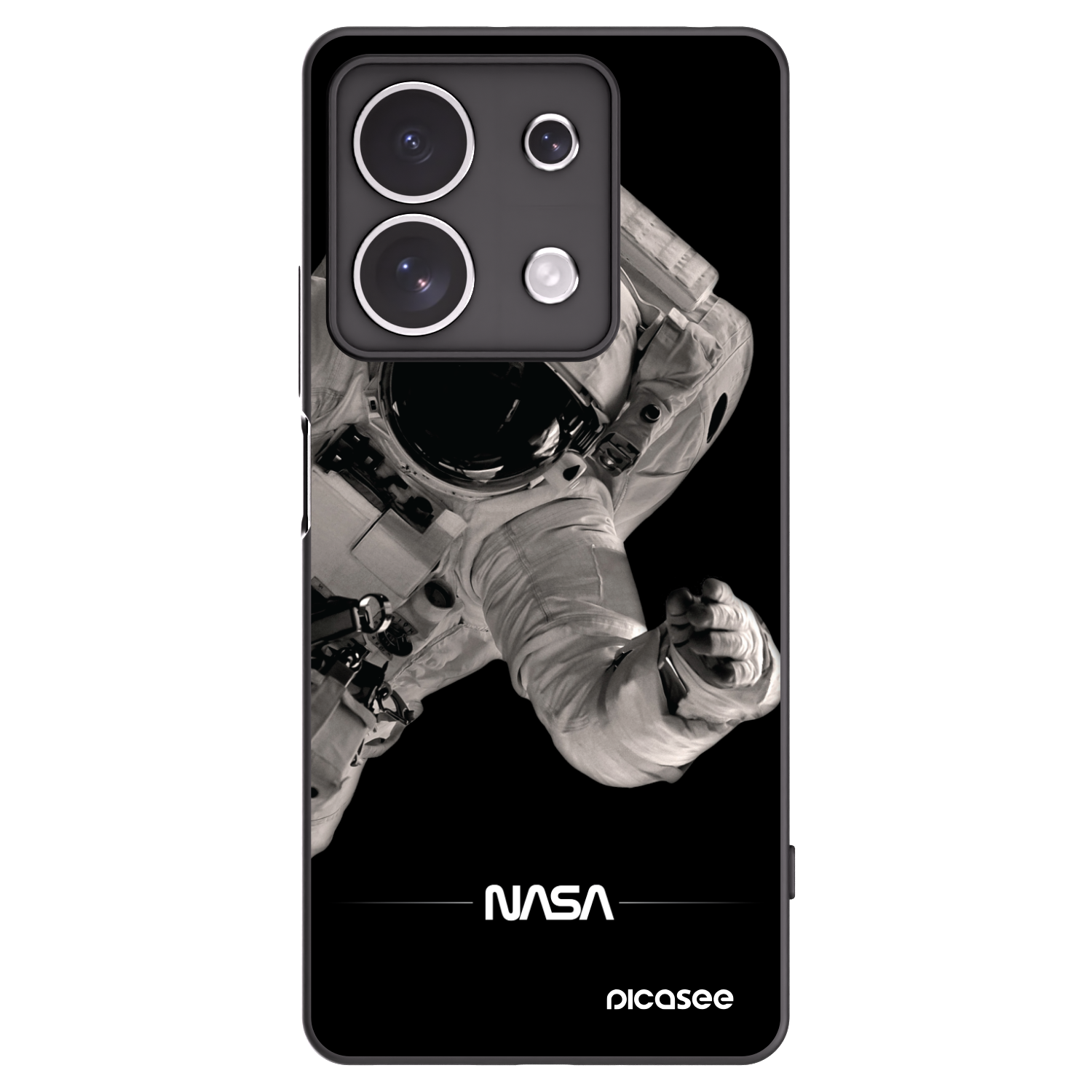 Picasee silikónový čierny obal pre Xiaomi Redmi Note 13 4G - Astronaut Big