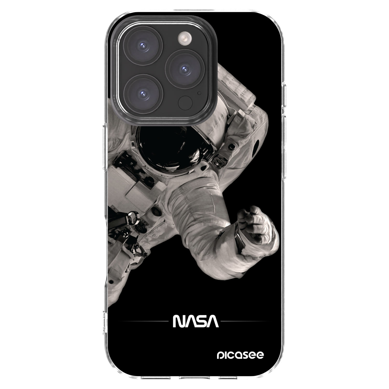 Picasee silikónový prehľadný obal pre Apple iPhone 16 Pro - Astronaut Big