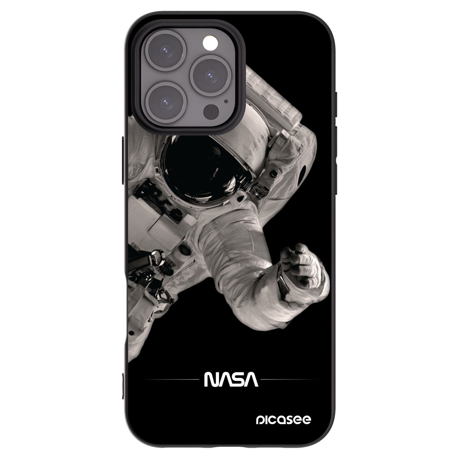 Picasee silikónový čierny obal pre Apple iPhone 16 Pro Max - Astronaut Big