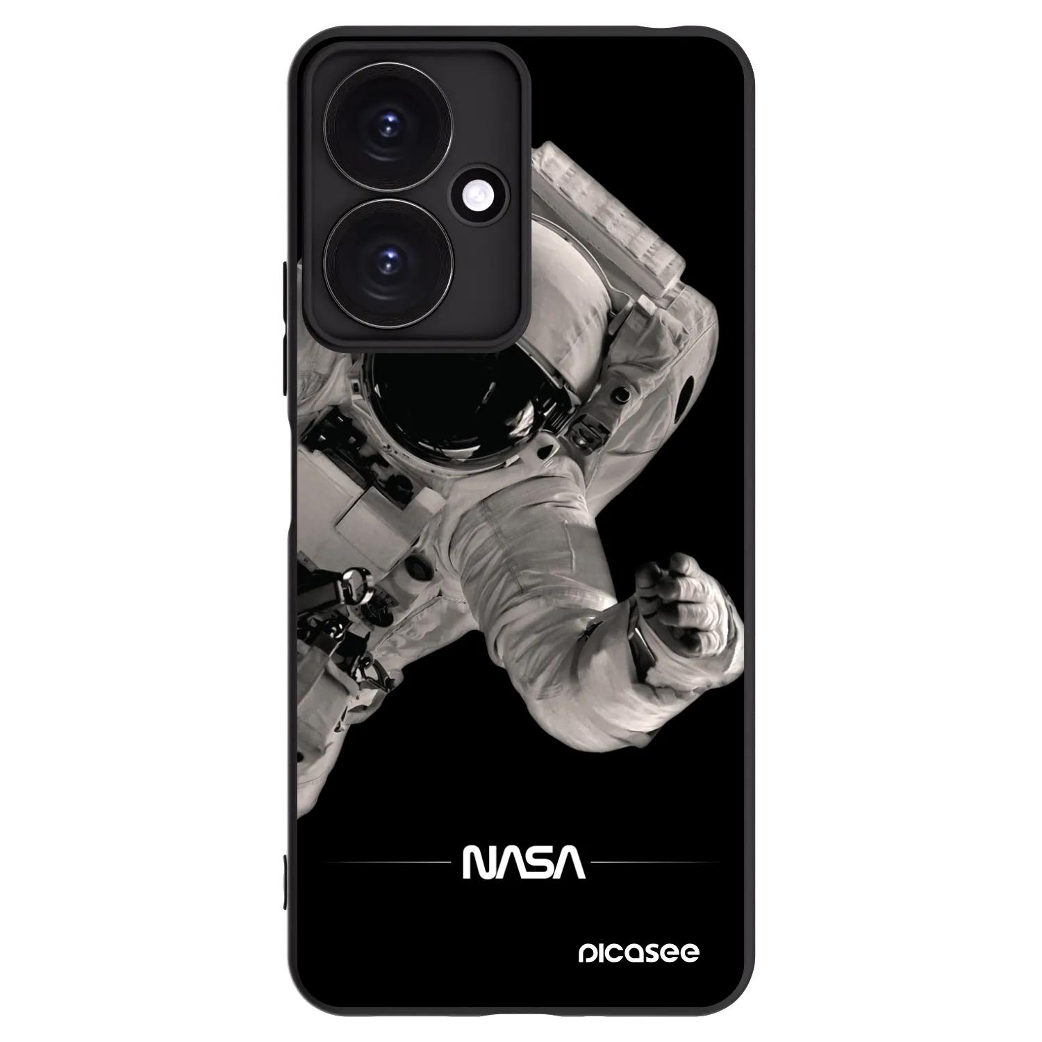 Picasee silikónový čierny obal pre Xiaomi Redmi 13C 5G - Astronaut Big