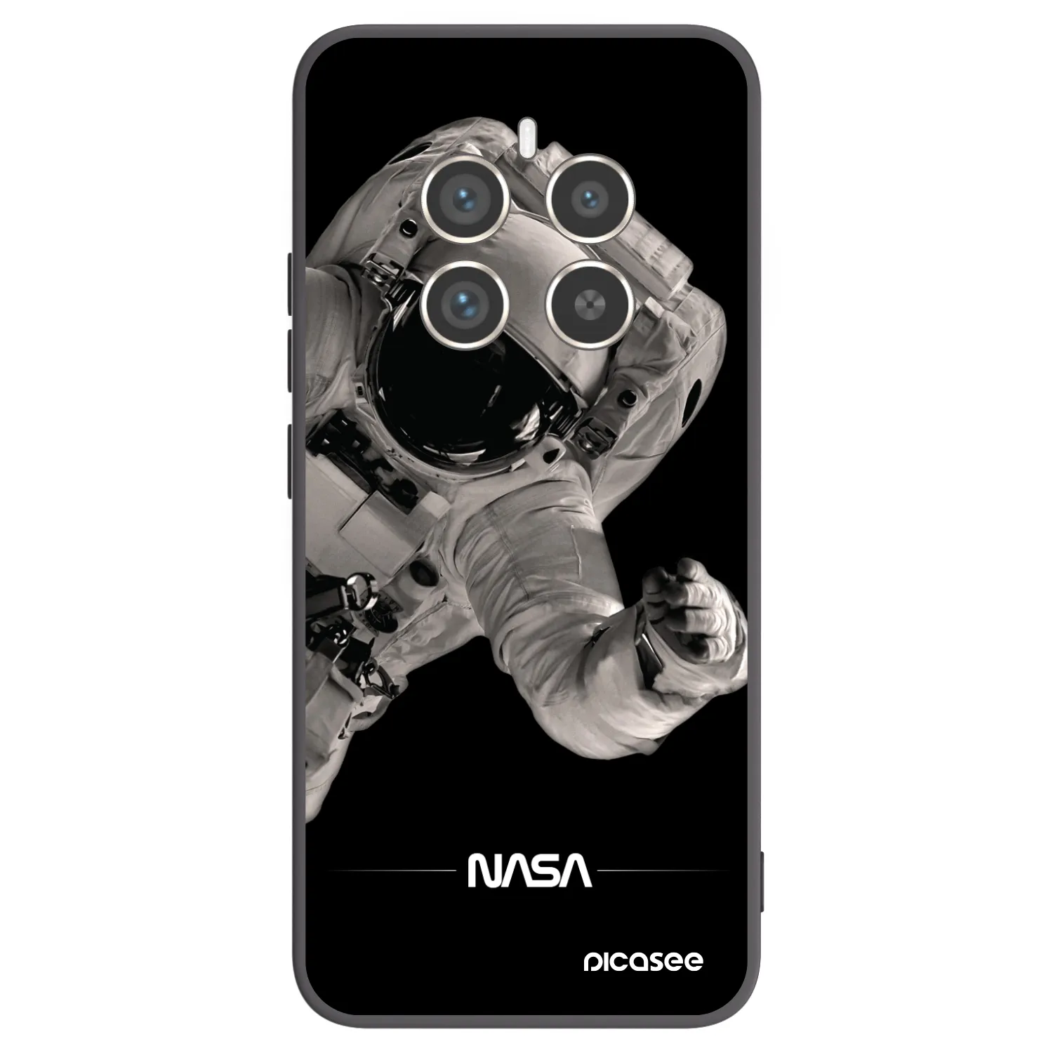 Picasee silikónový čierny obal pre Realme 12 Pro 5G - Astronaut Big