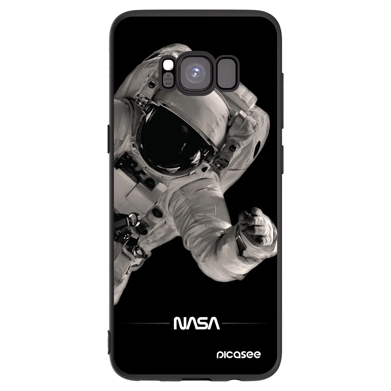 Picasee silikónový čierny obal pre Samsung Galaxy S8 G950F - Astronaut Big