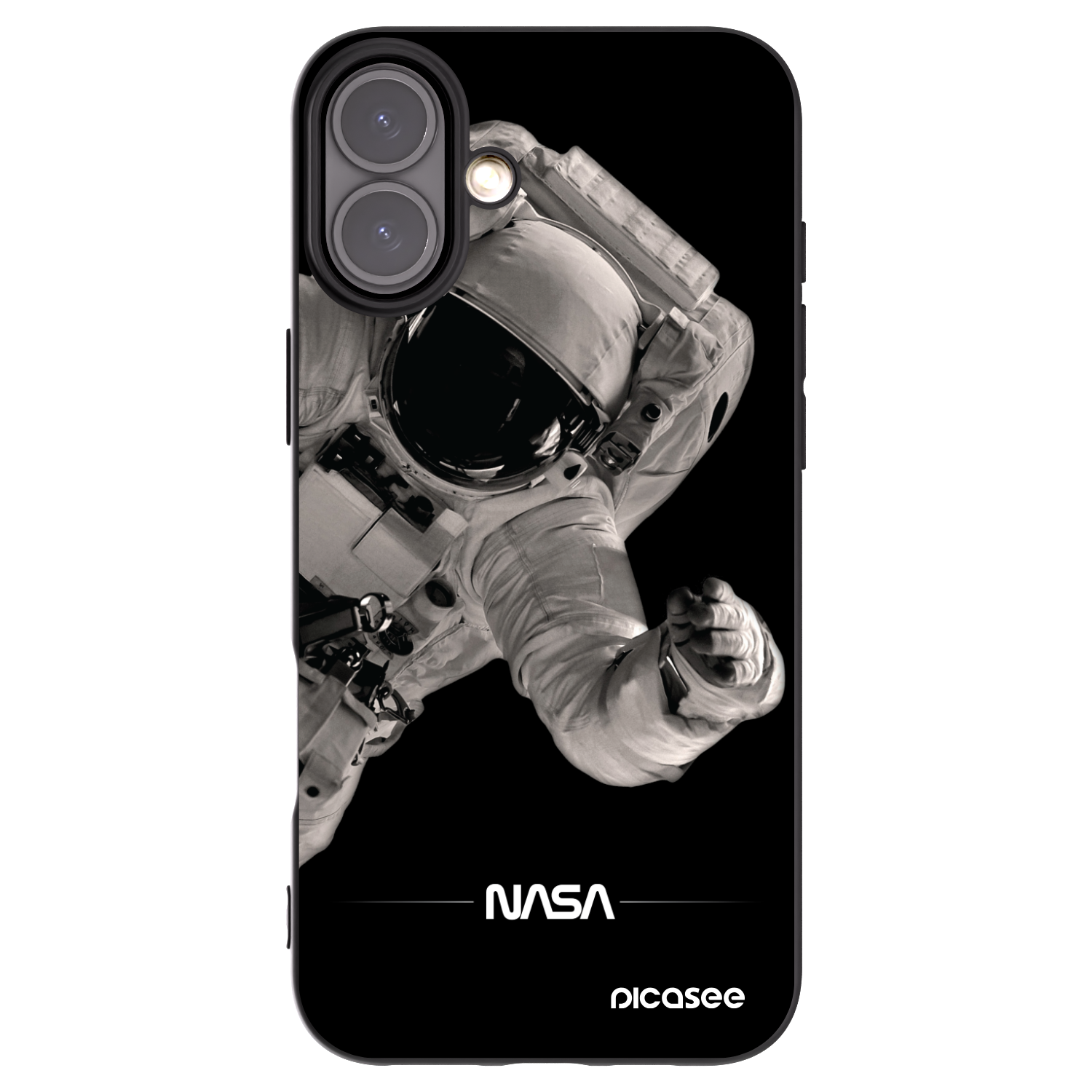 Picasee silikónový čierny obal pre Apple iPhone 16 Plus - Astronaut Big
