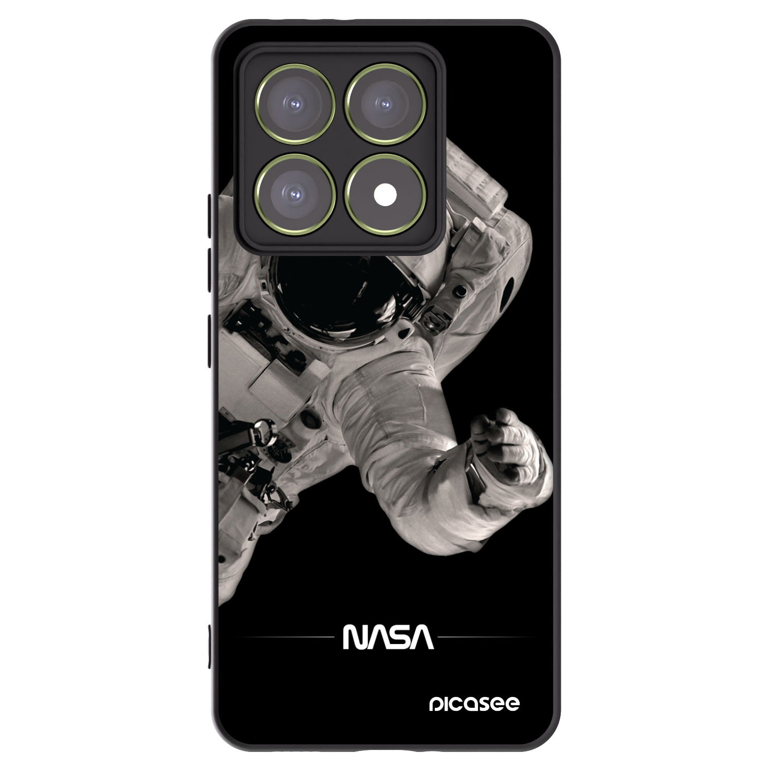 Picasee silikónový čierny obal pre Xiaomi 14T - Astronaut Big