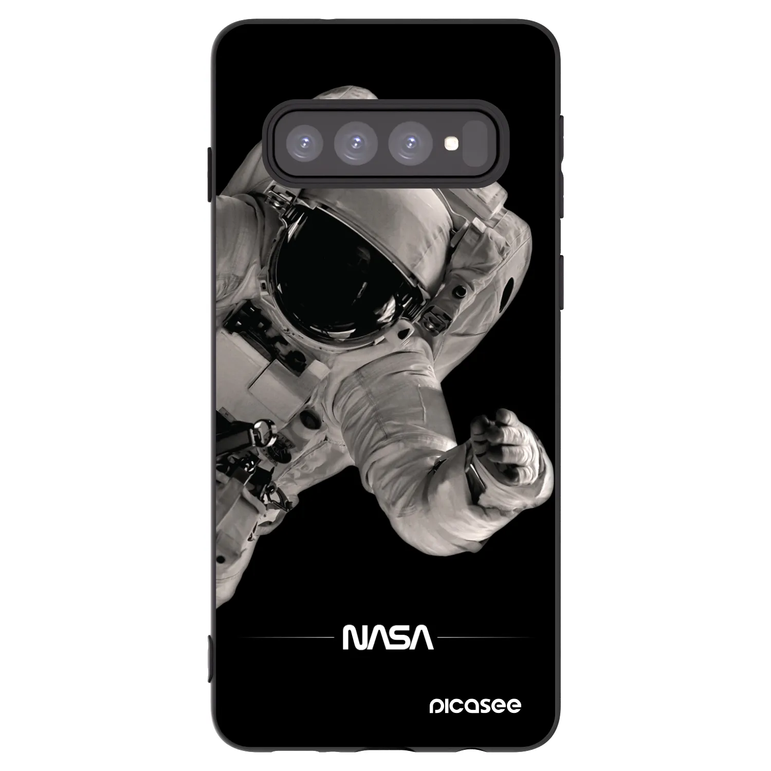 Picasee silikónový čierny obal pre Samsung Galaxy S10 G973 - Astronaut Big