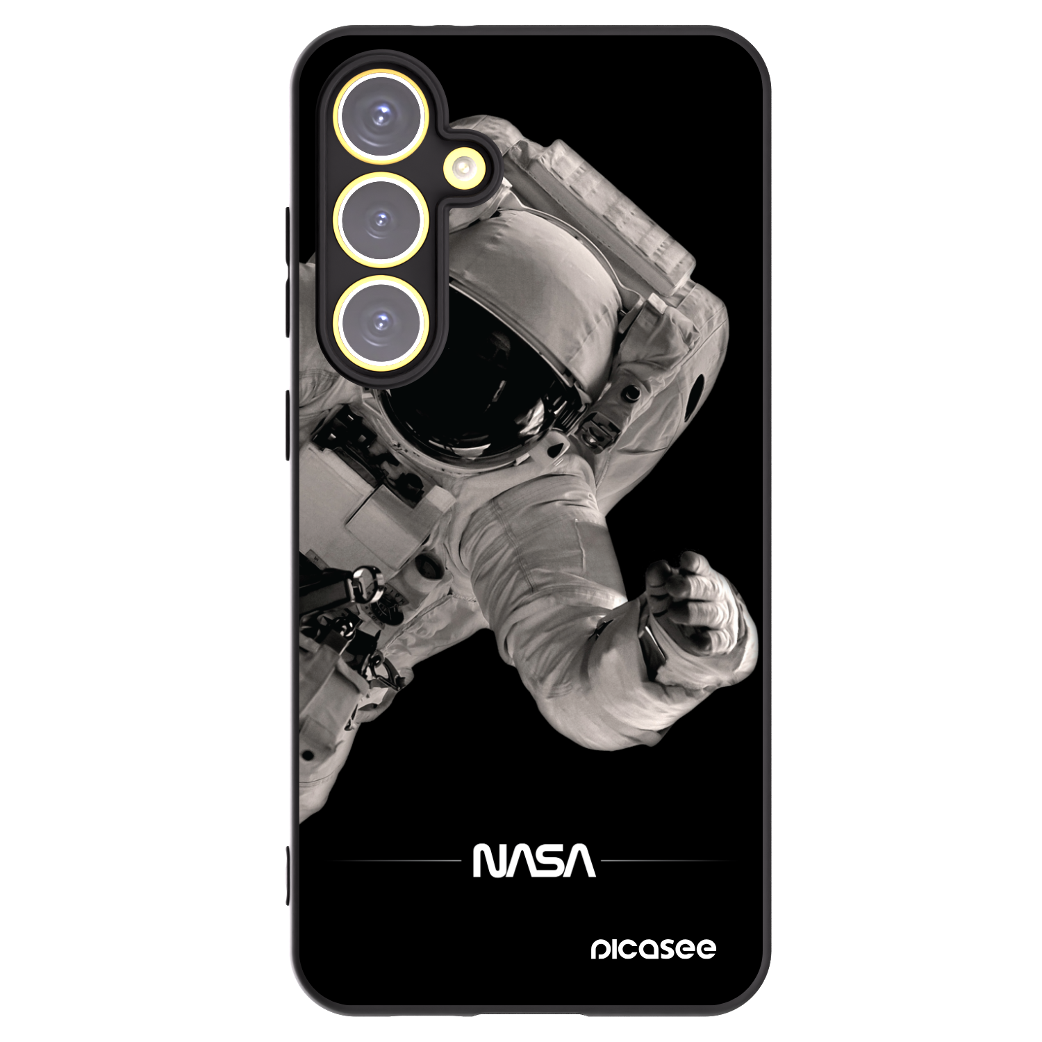 Picasee silikónový čierny obal pre Samsung Galaxy S24 FE S721B - Astronaut Big