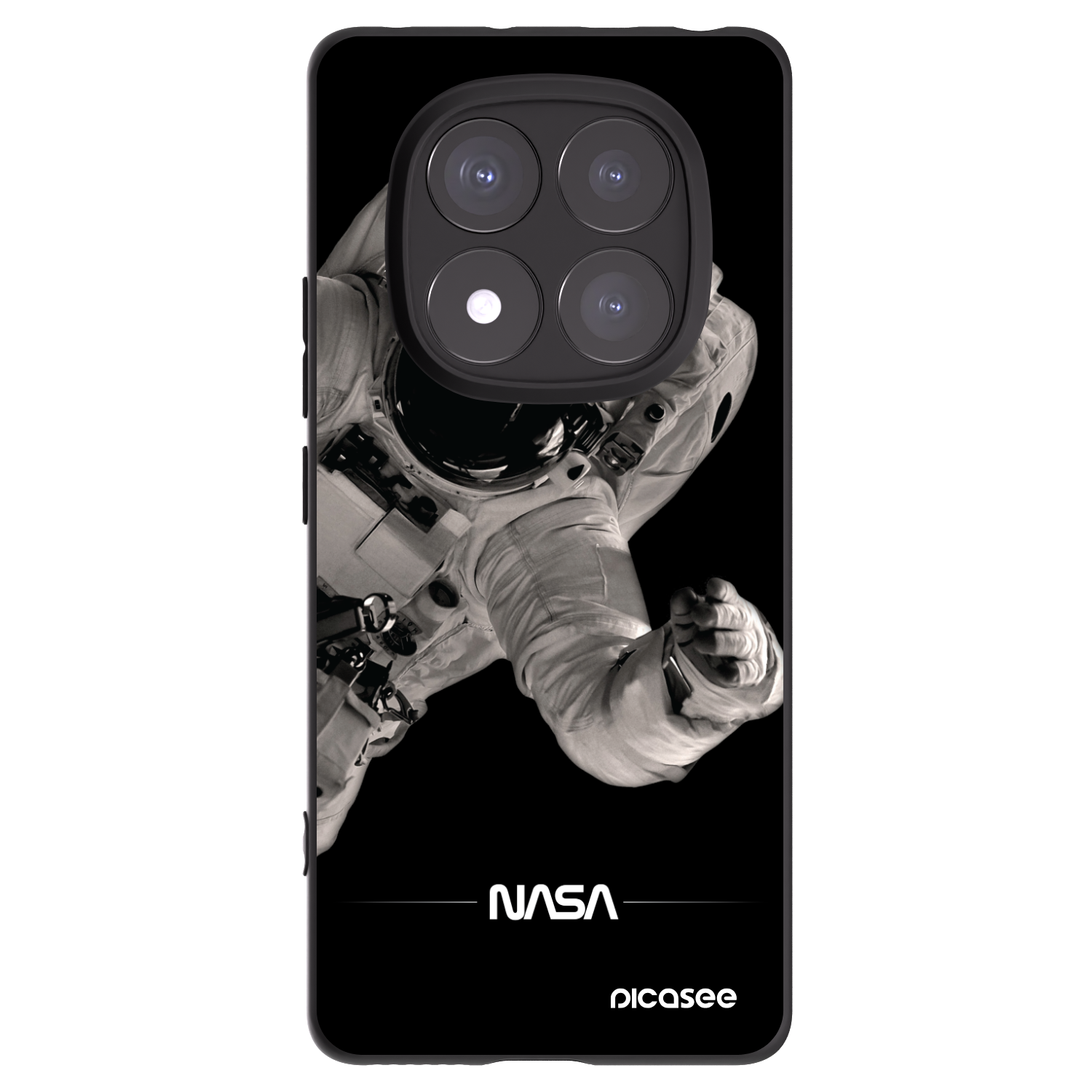 Picasee silikónový čierny obal pre Xiaomi Redmi Note 14 Pro+ 5G - Astronaut Big