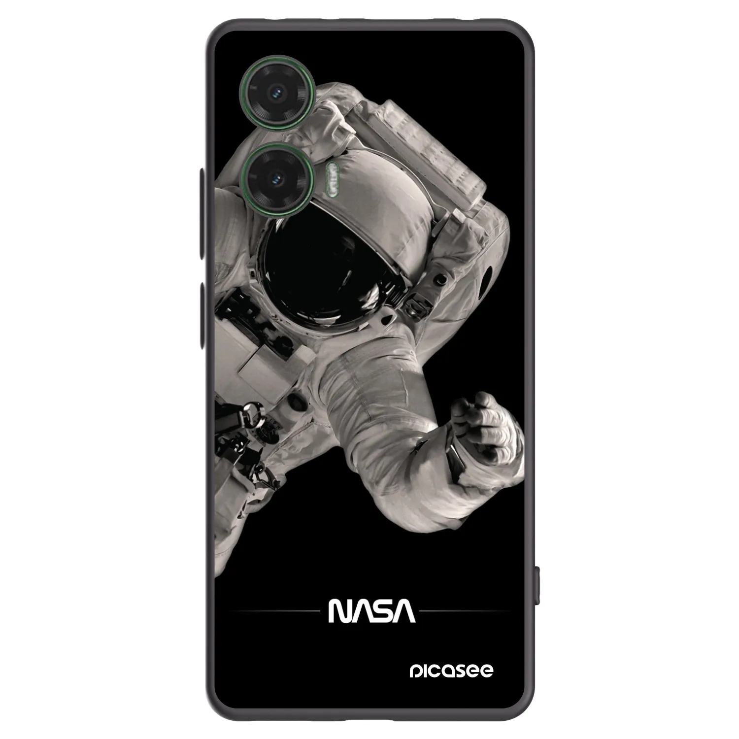 Picasee silikónový čierny obal pre Motorola Moto G35 5G - Astronaut Big