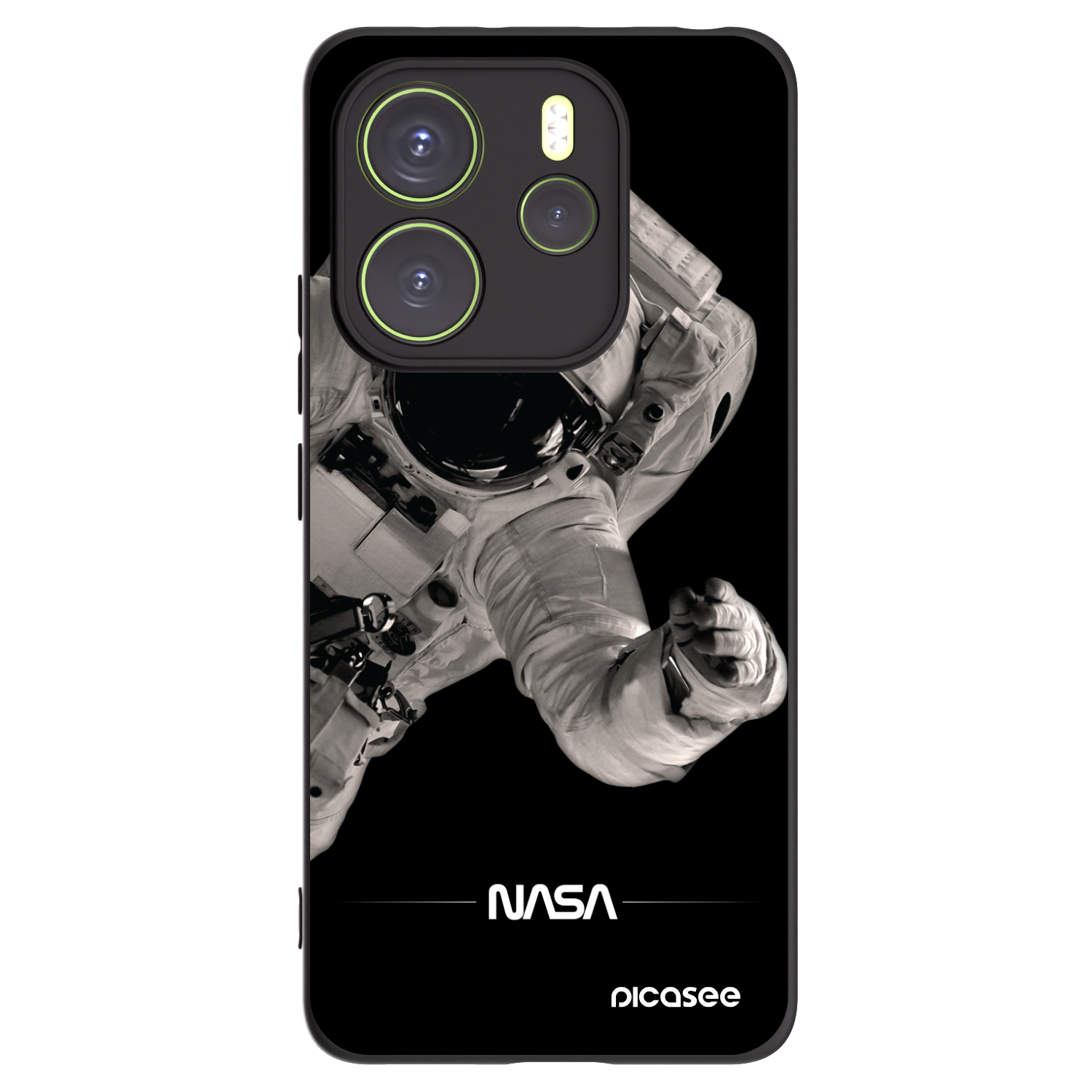 Picasee silikónový čierny obal pre Xiaomi Redmi Note 14 4G - Astronaut Big