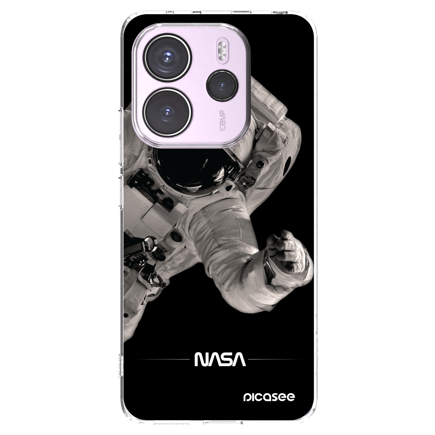 Picasee silikónový prehľadný obal pre Xiaomi Redmi Note 14 4G - Astronaut Big