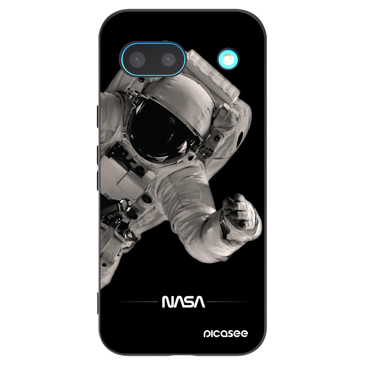 Picasee silikónový čierny obal pre Google Pixel 8a - Astronaut Big