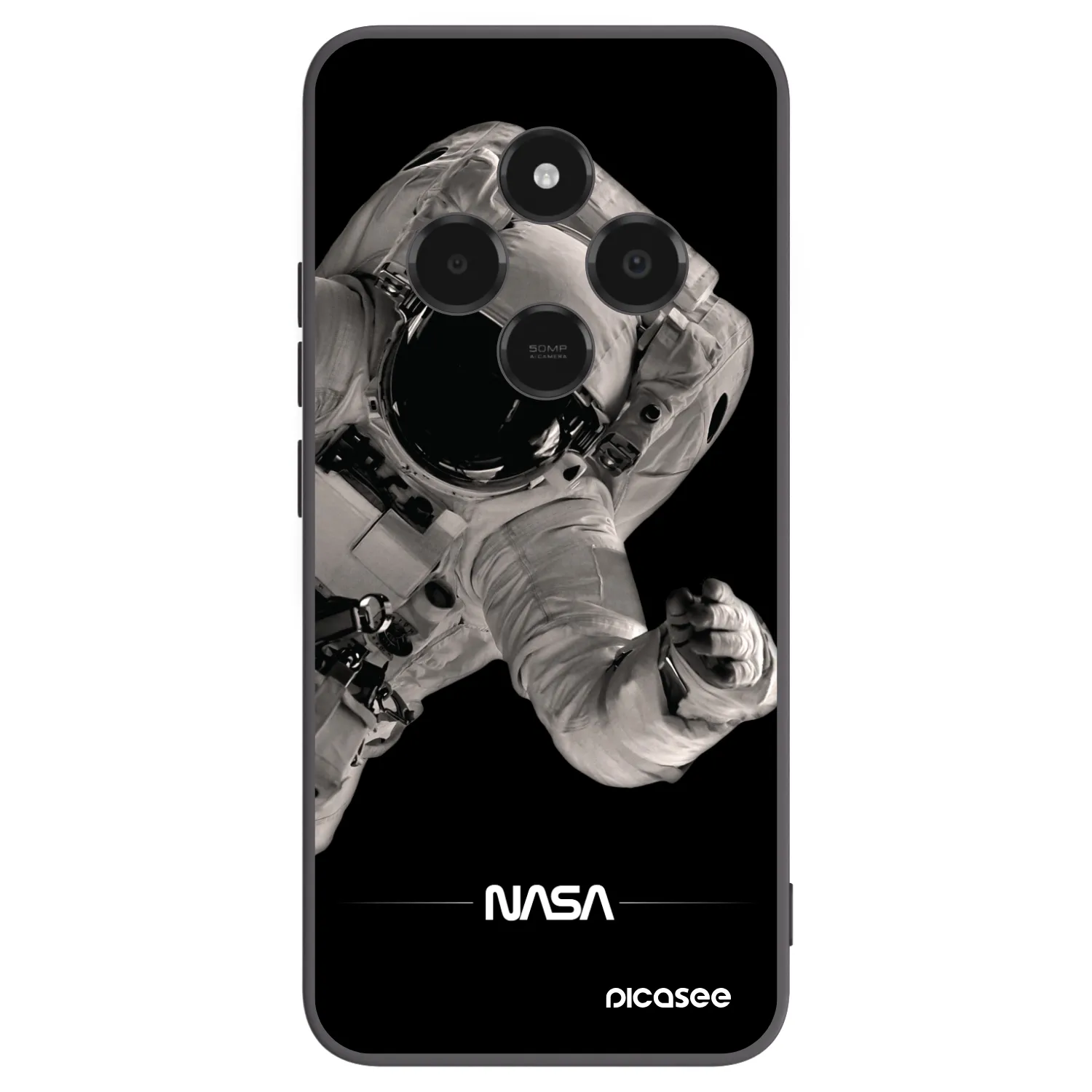 Picasee silikónový čierny obal pre Xiaomi Poco C75 - Astronaut Big
