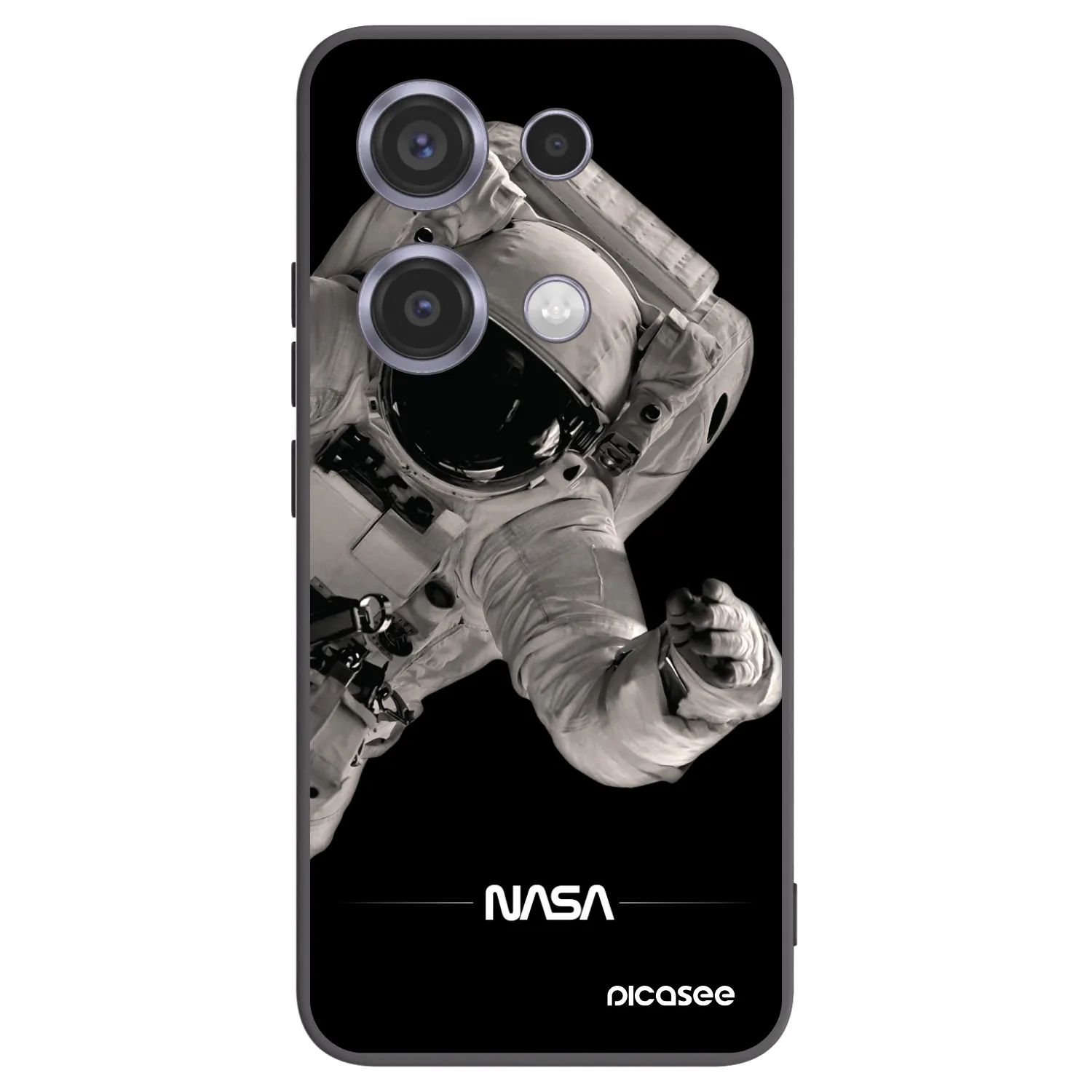 Picasee silikónový čierny obal pre Xiaomi Redmi Note 14S - Astronaut Big