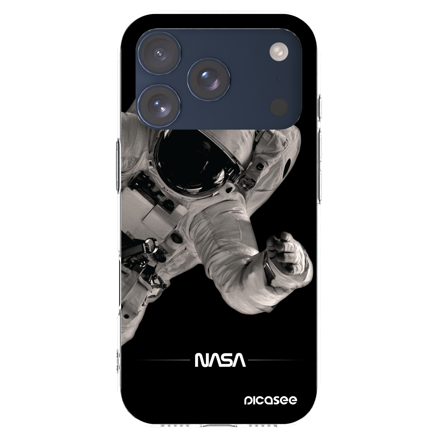 Picasee silikónový prehľadný obal pre Apple iPhone 17 Pro - Astronaut Big