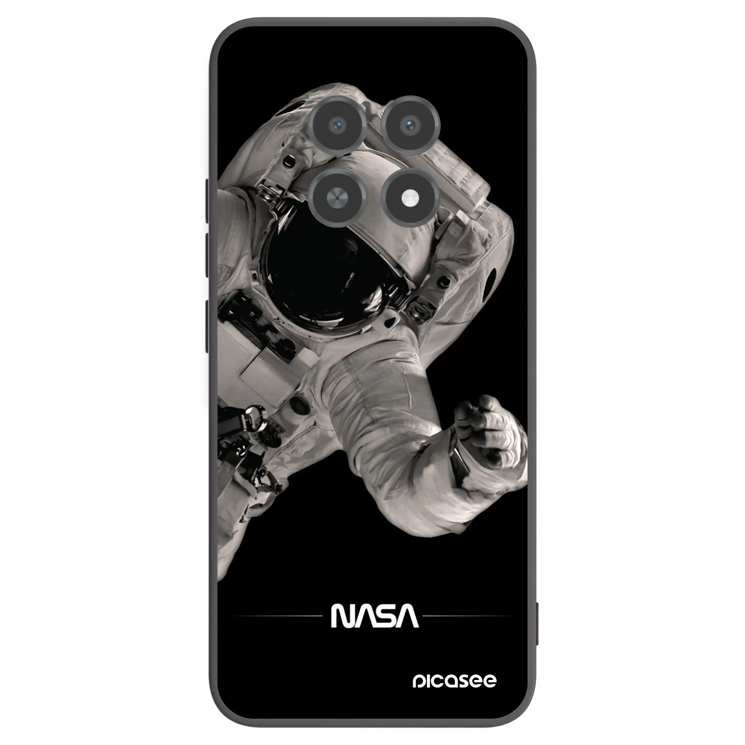 Picasee silikónový čierny obal pre Realme 12X - Astronaut Big