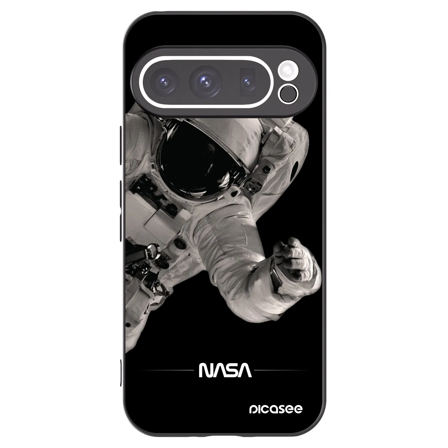 Picasee silikónový čierny obal pre Google Pixel 9 Pro XL - Astronaut Big