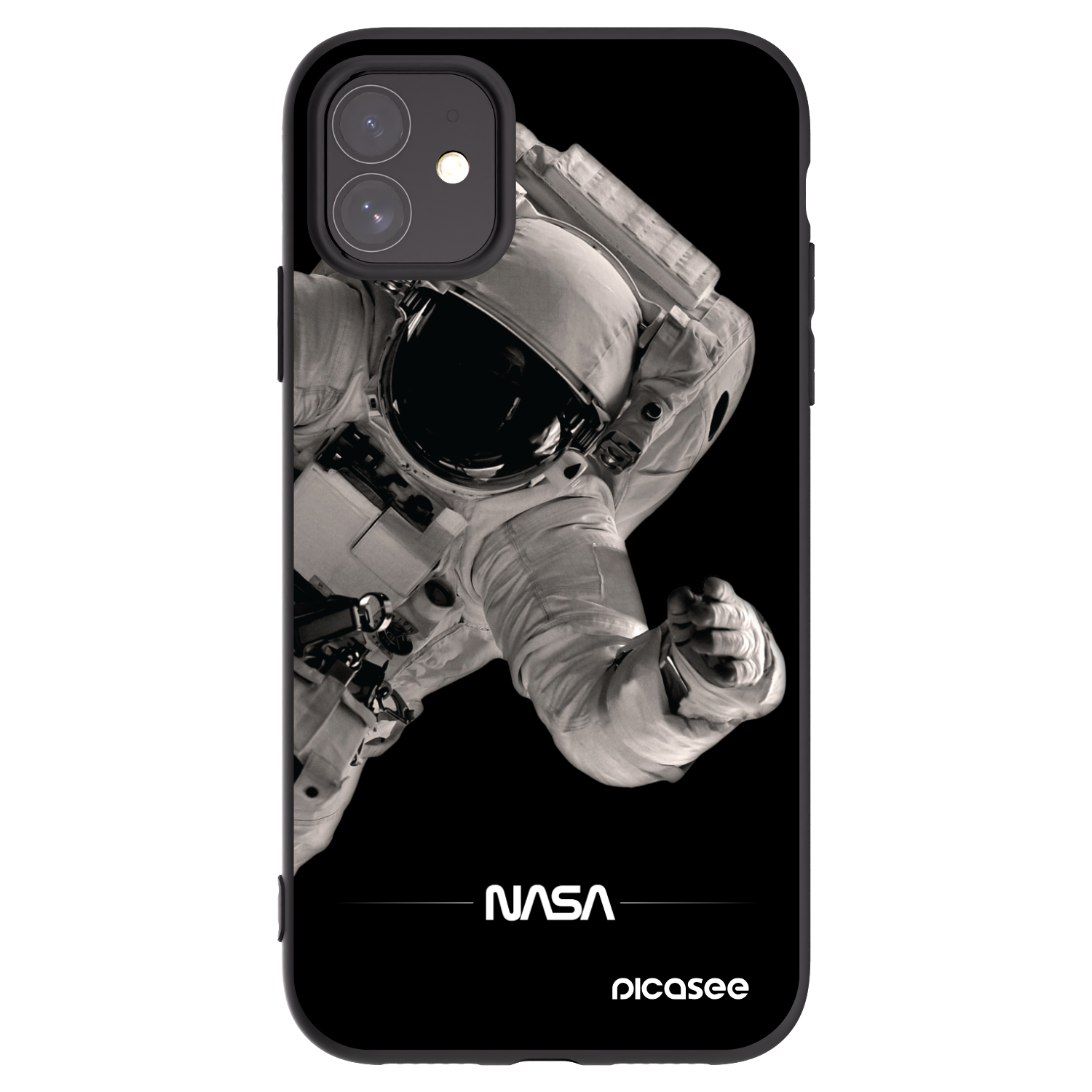 Picasee silikónový čierny obal pre Apple iPhone 11 - Astronaut Big