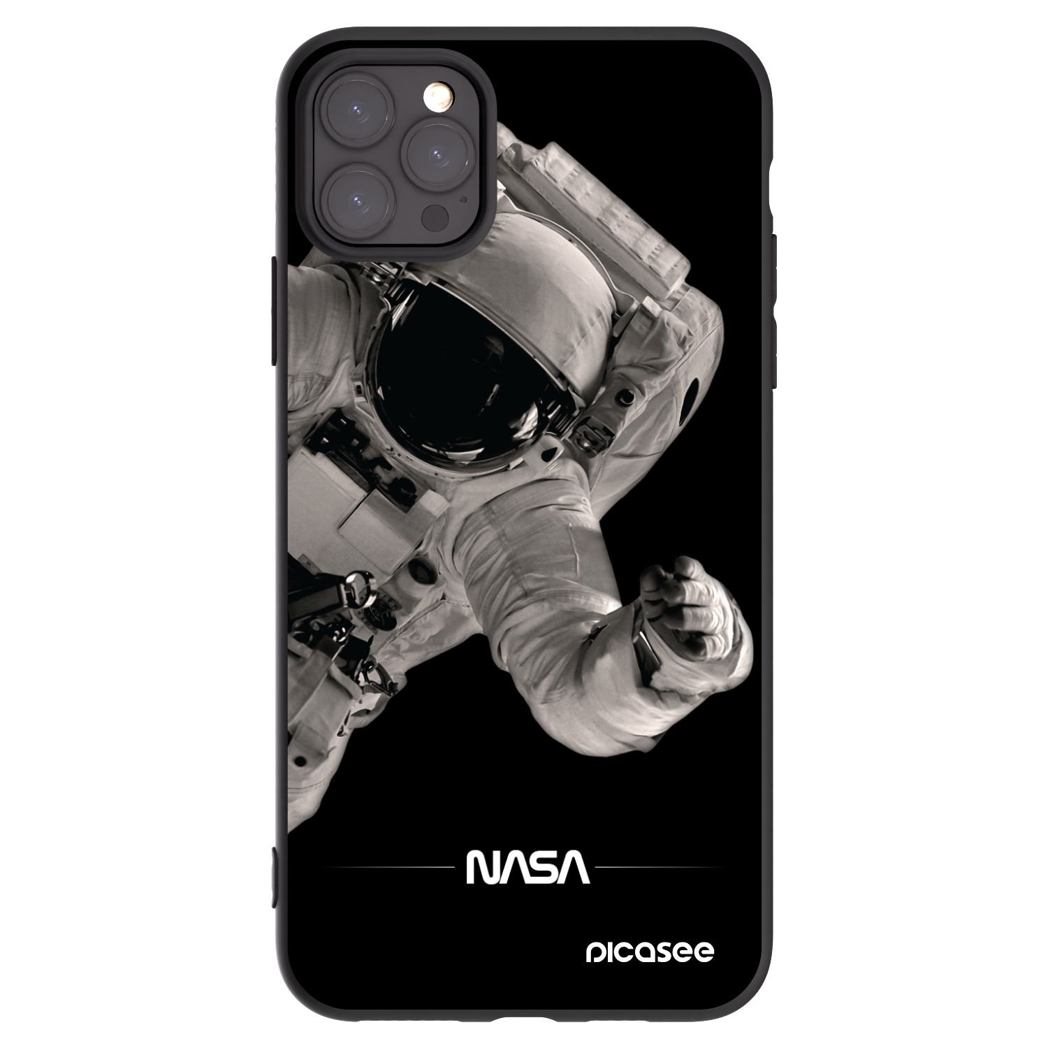 Picasee silikónový čierny obal pre Apple iPhone 11 Pro Max - Astronaut Big