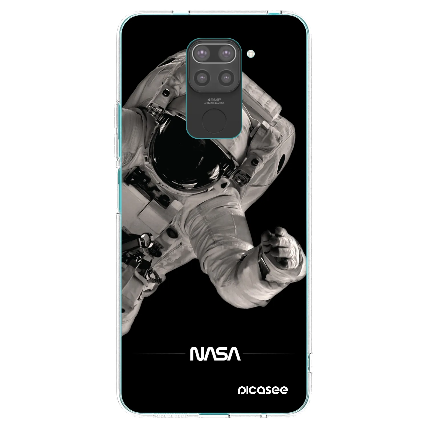 Picasee silikónový čierny obal pre Xiaomi Redmi Note 9 - Astronaut Big