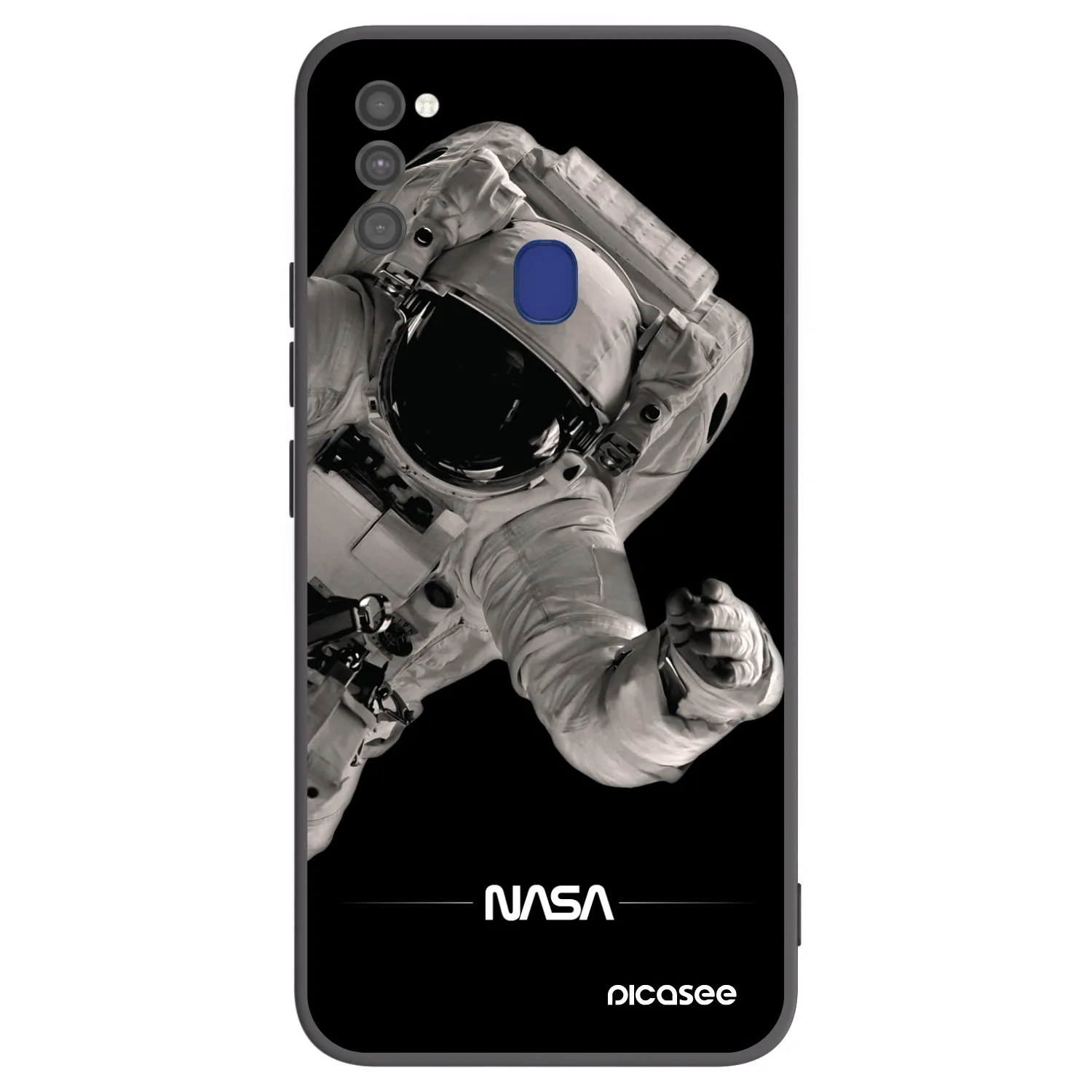 Picasee silikónový čierny obal pre Samsung Galaxy M21 M215F - Astronaut Big