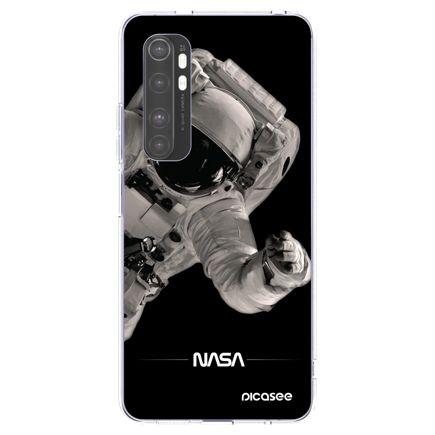 Picasee silikónový prehľadný obal pre Xiaomi Mi Note 10 Lite - Astronaut Big