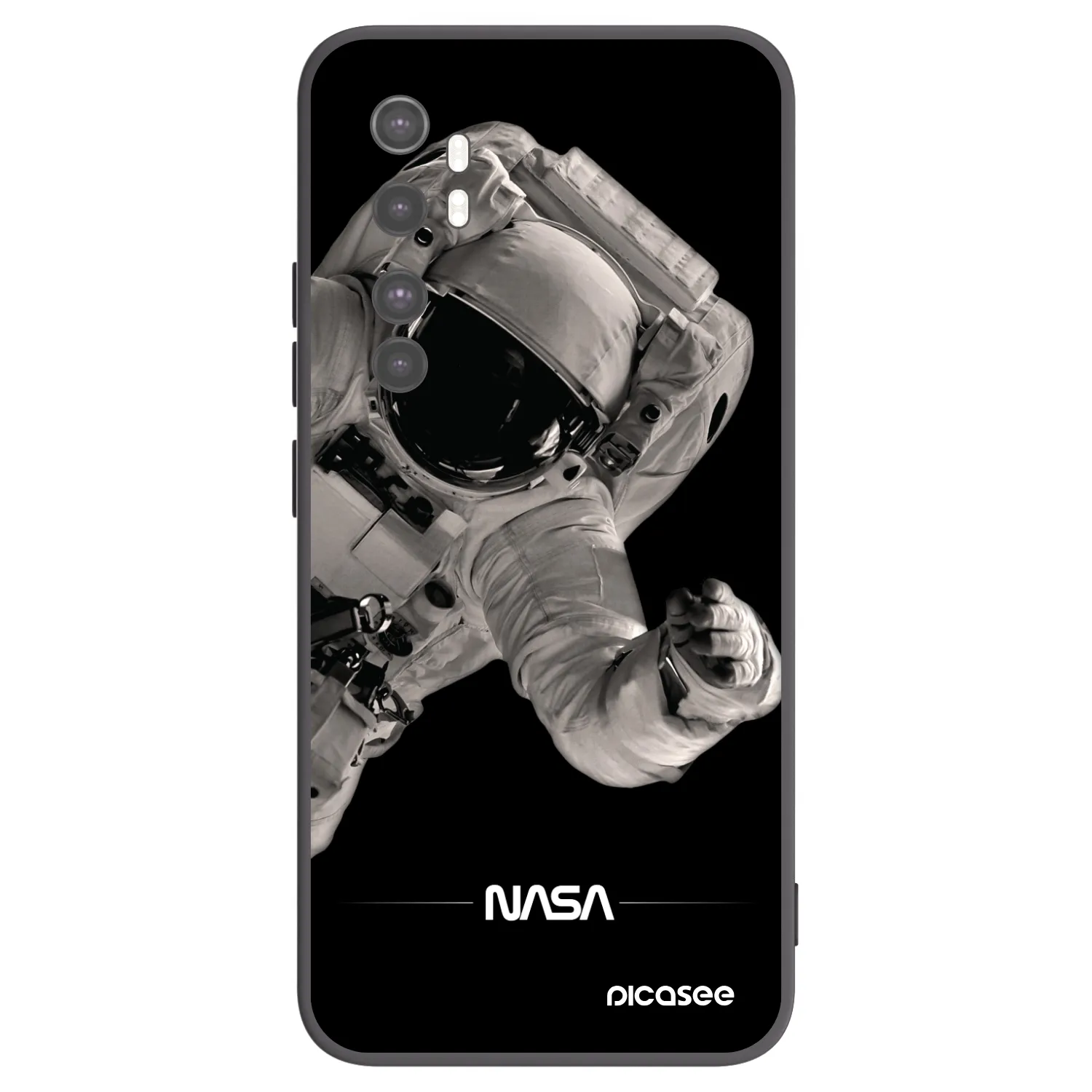 Picasee silikónový čierny obal pre Xiaomi Mi Note 10 Lite - Astronaut Big