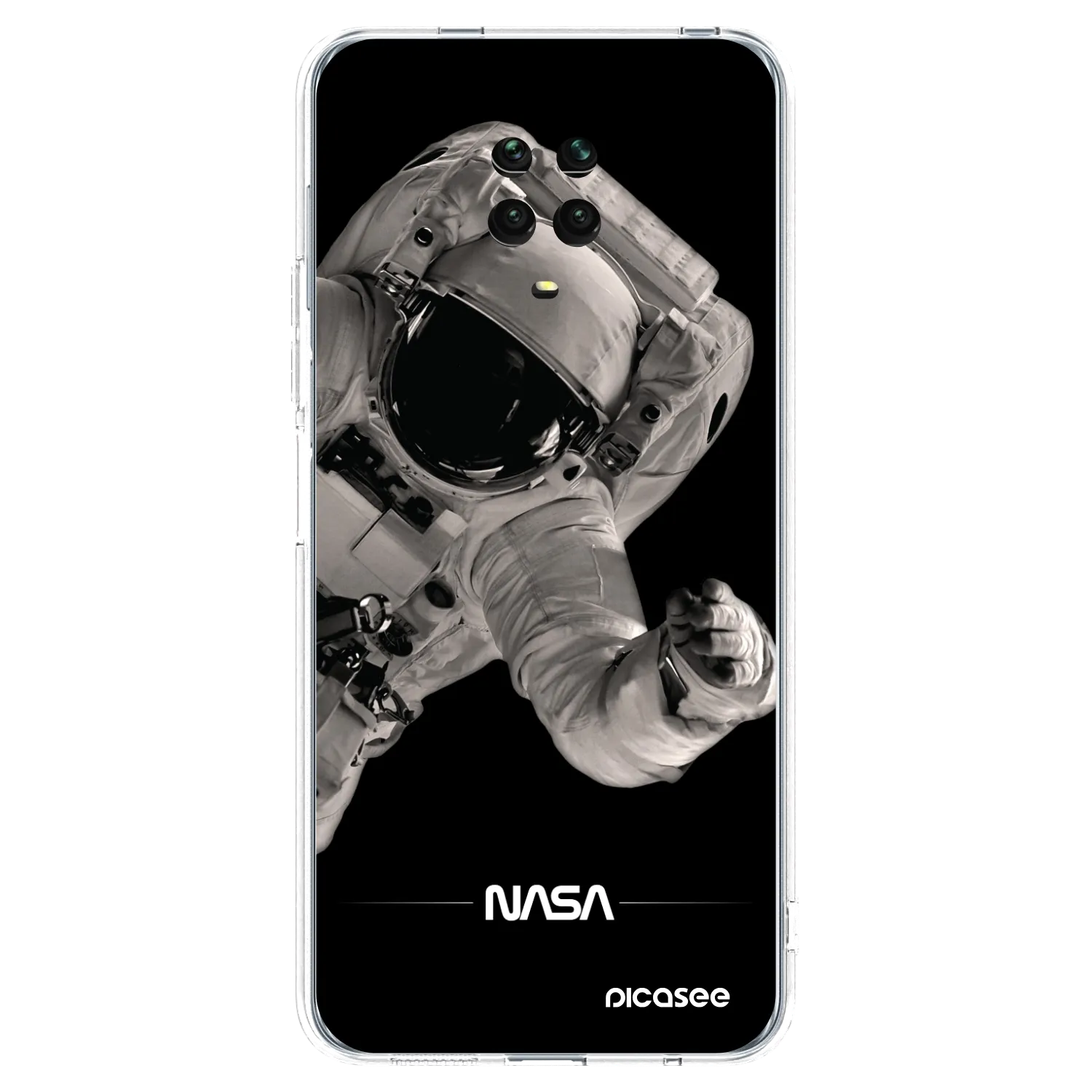 Picasee silikónový prehľadný obal pre Xiaomi Redmi Note 9S - Astronaut Big