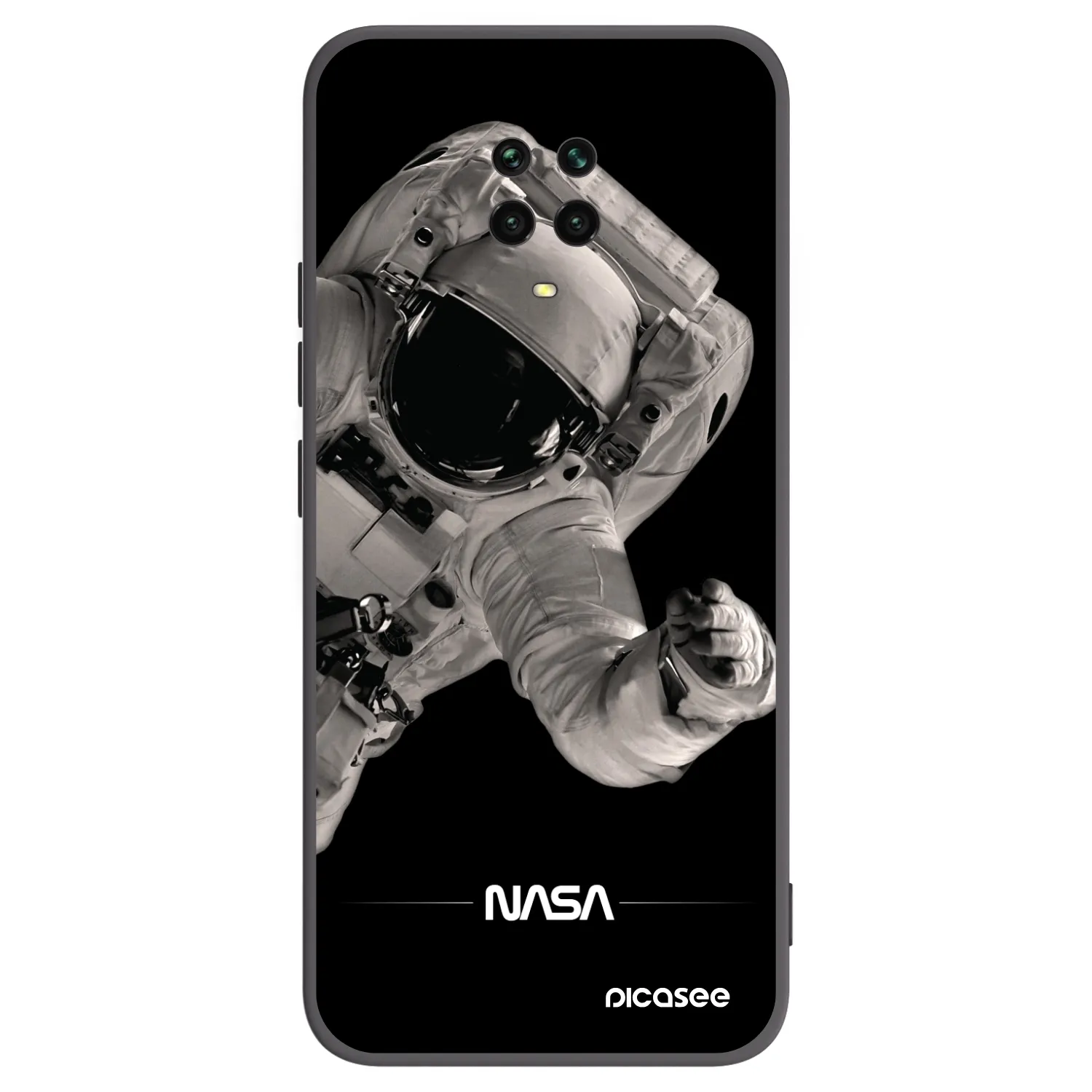 Picasee silikónový čierny obal pre Xiaomi Redmi Note 9S - Astronaut Big