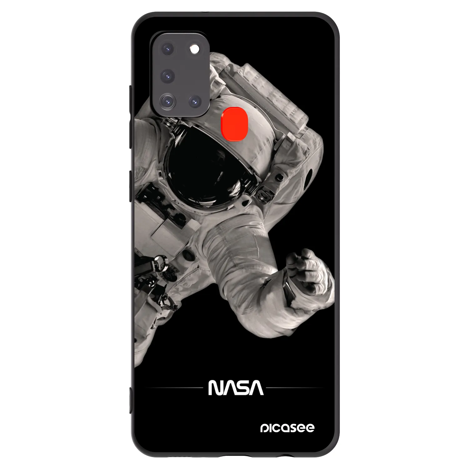 Picasee silikónový čierny obal pre Samsung Galaxy A21s - Astronaut Big